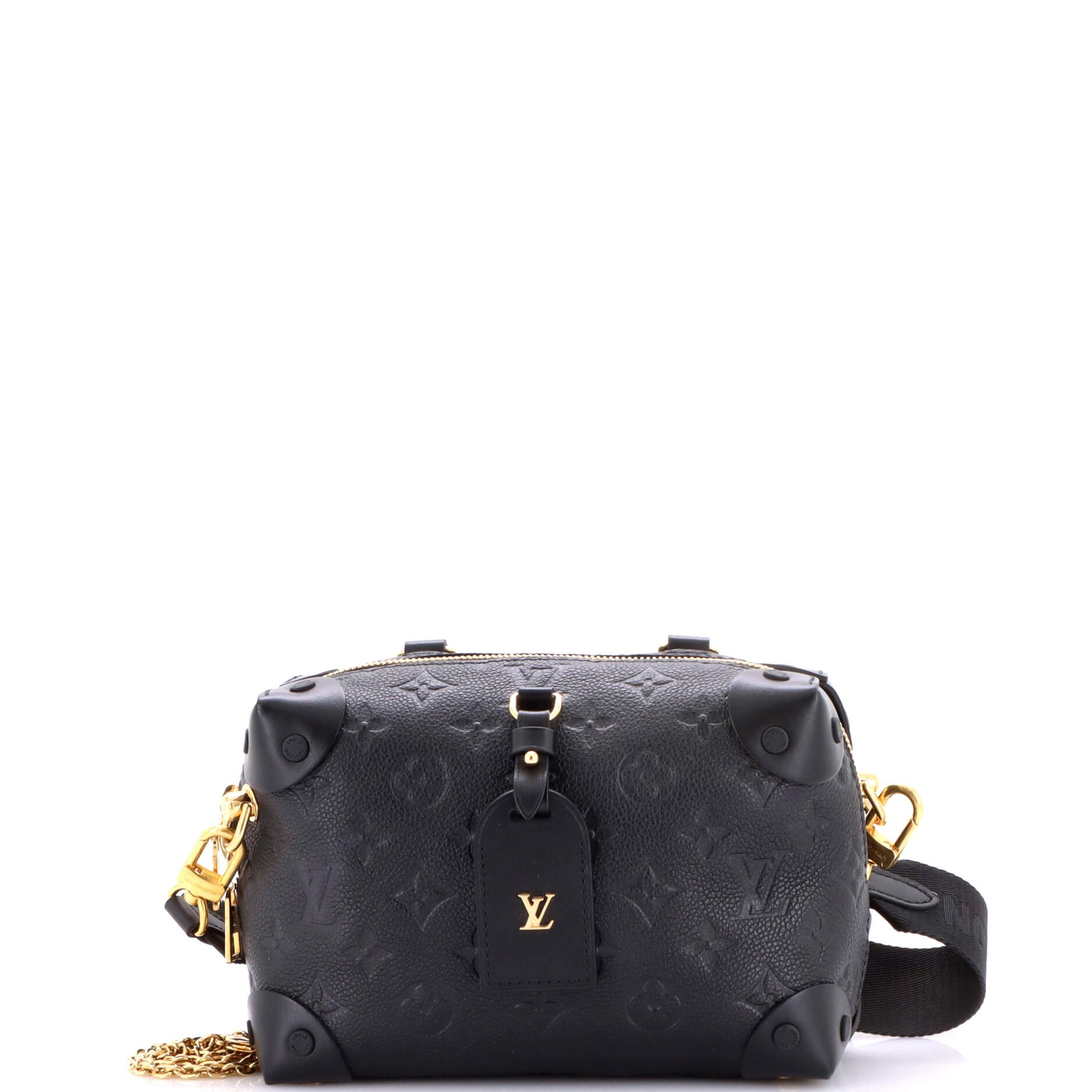 Louis Vuitton Petite Malle Souple Handbag Monogram Empreinte Leather