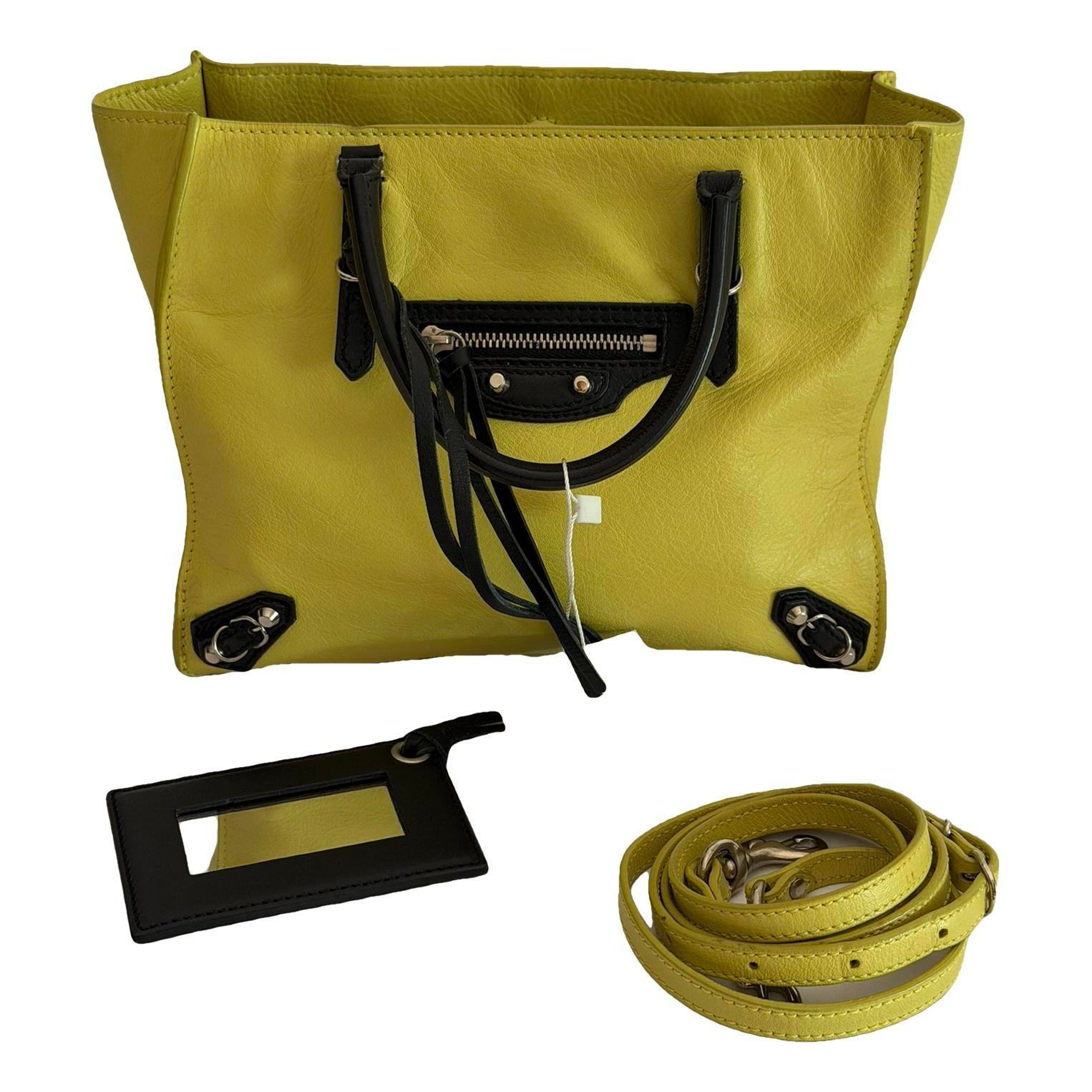 Papier leather handbag
