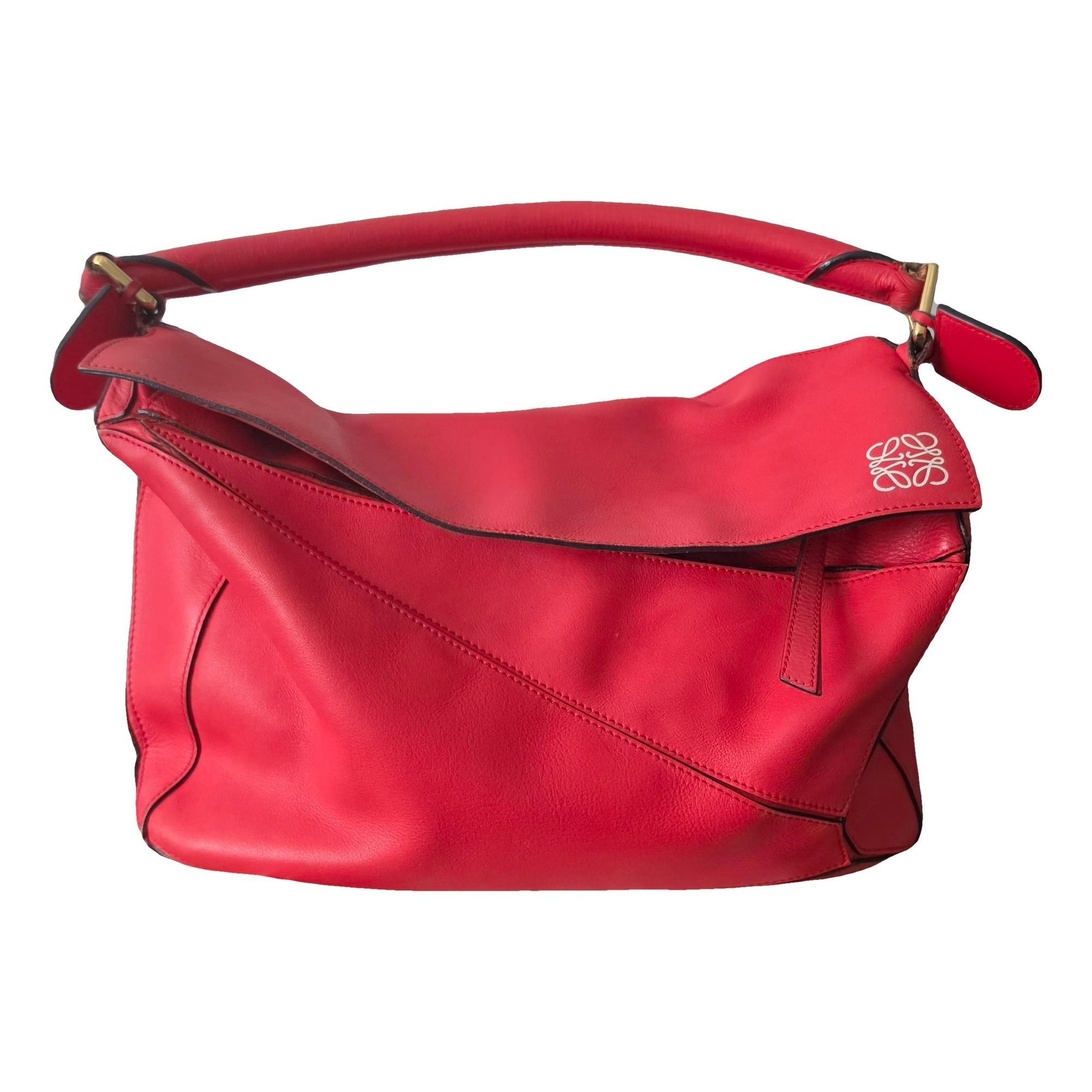 Puzzle leather handbag