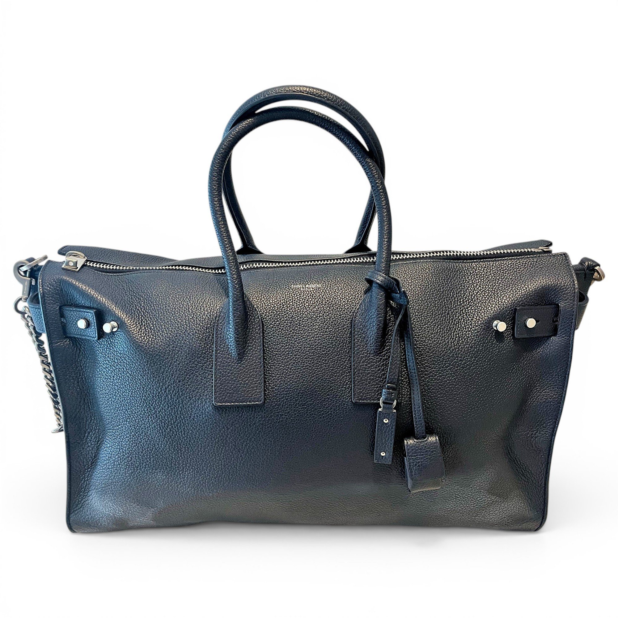 Leather travel bag
