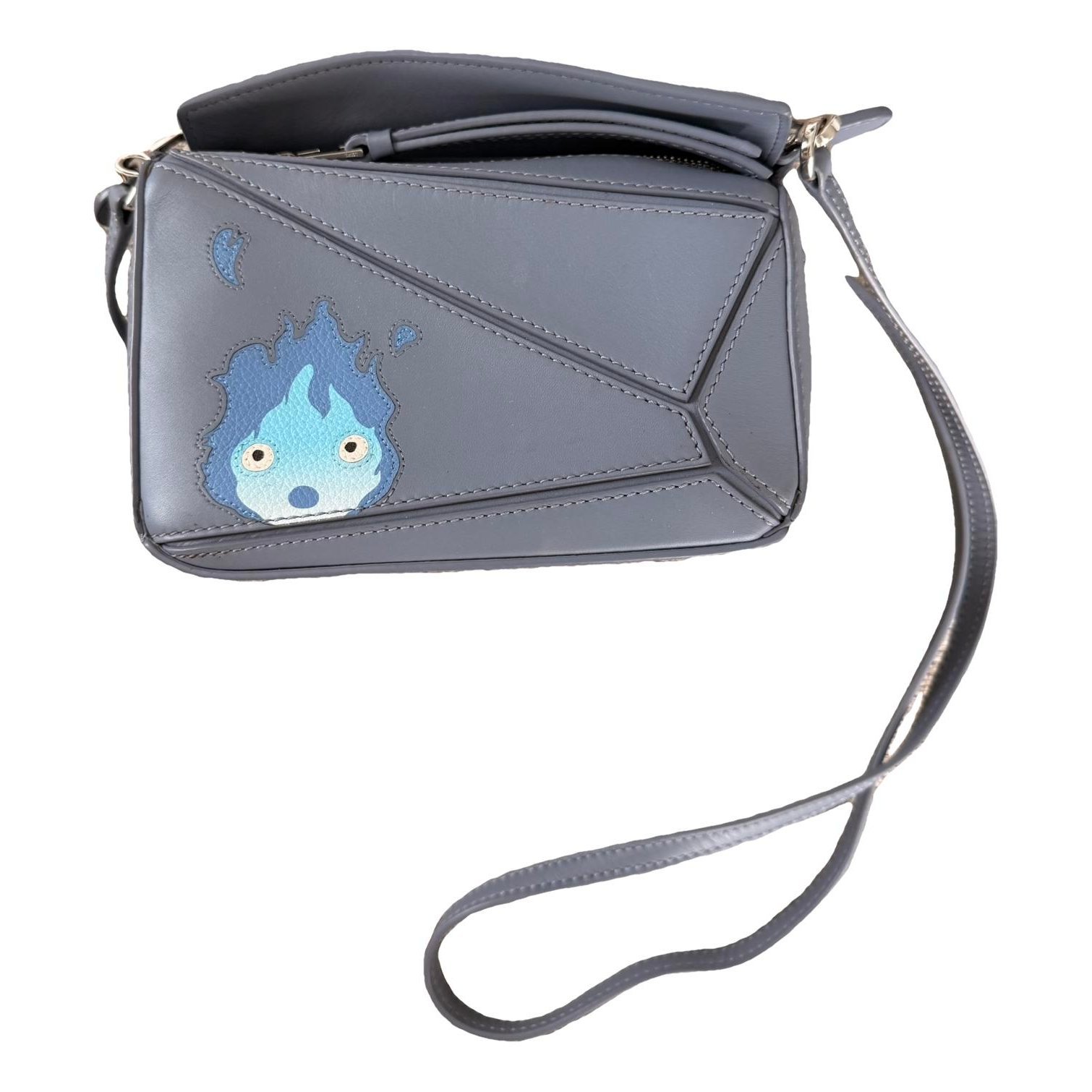 Puzzle leather handbag