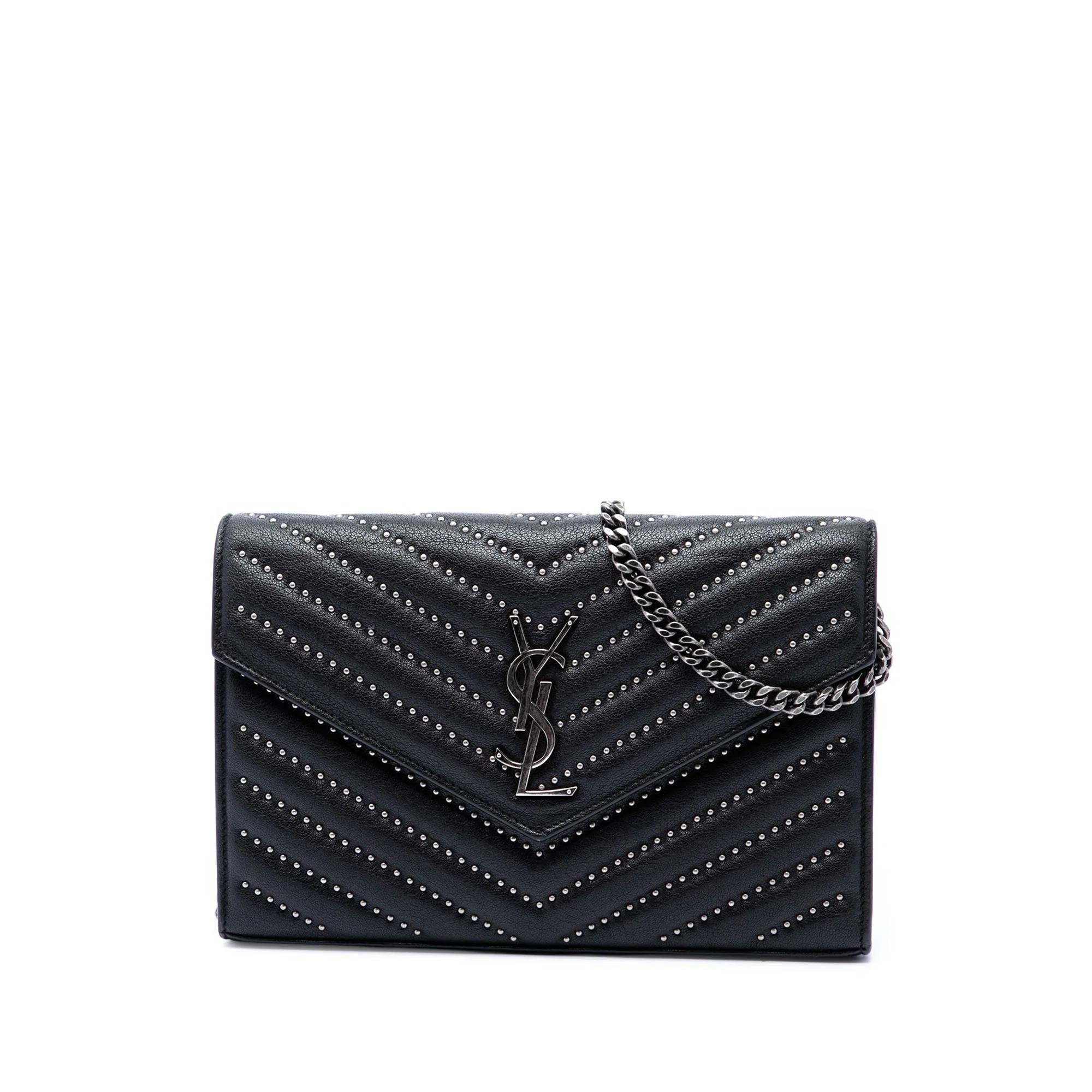 Envelope leather handbag