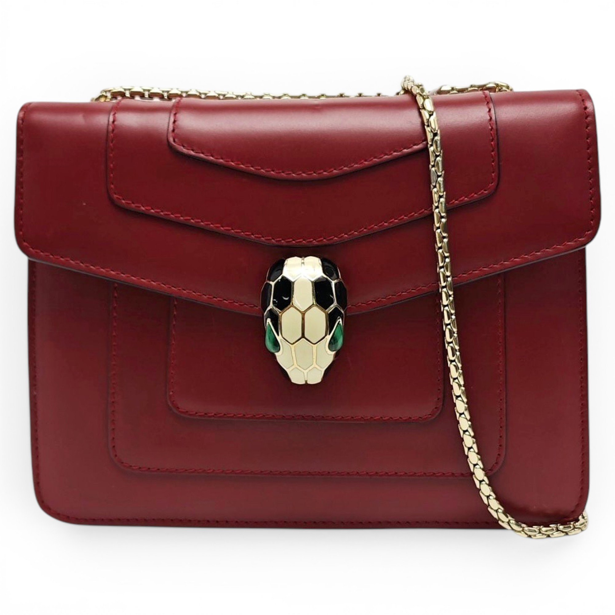 Serpenti leather handbag