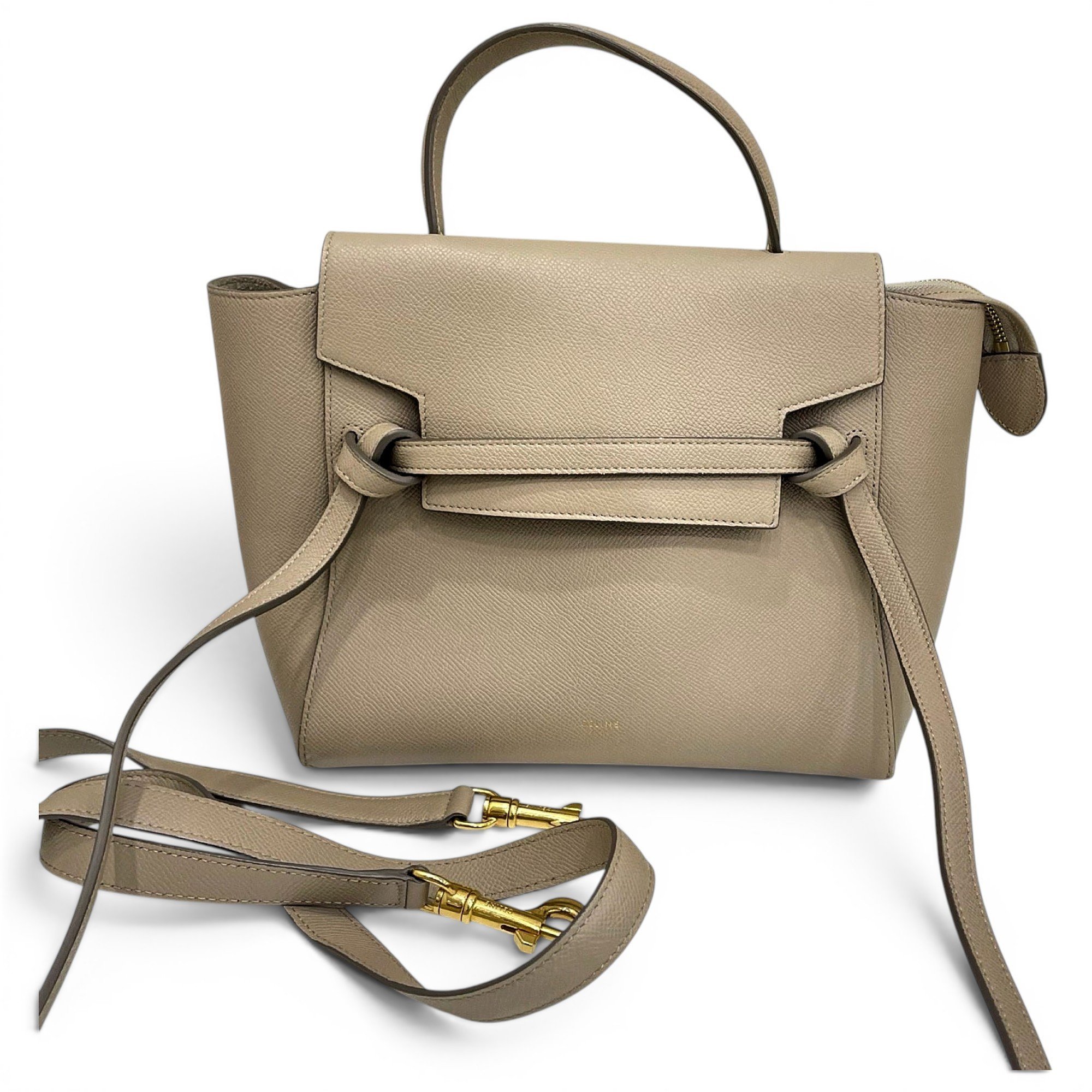 Belt leather handbag