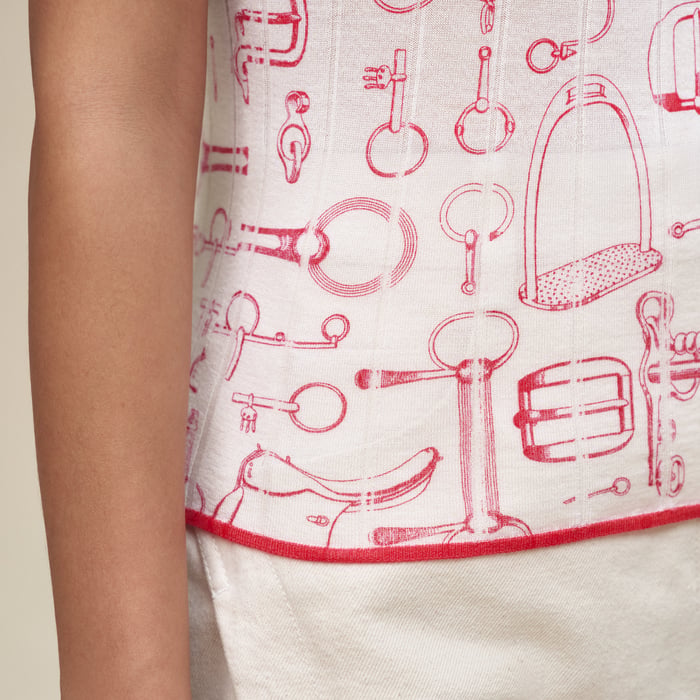 Blanc Naturel "Cahier Du Colporteur" Short-sleeve Sweater