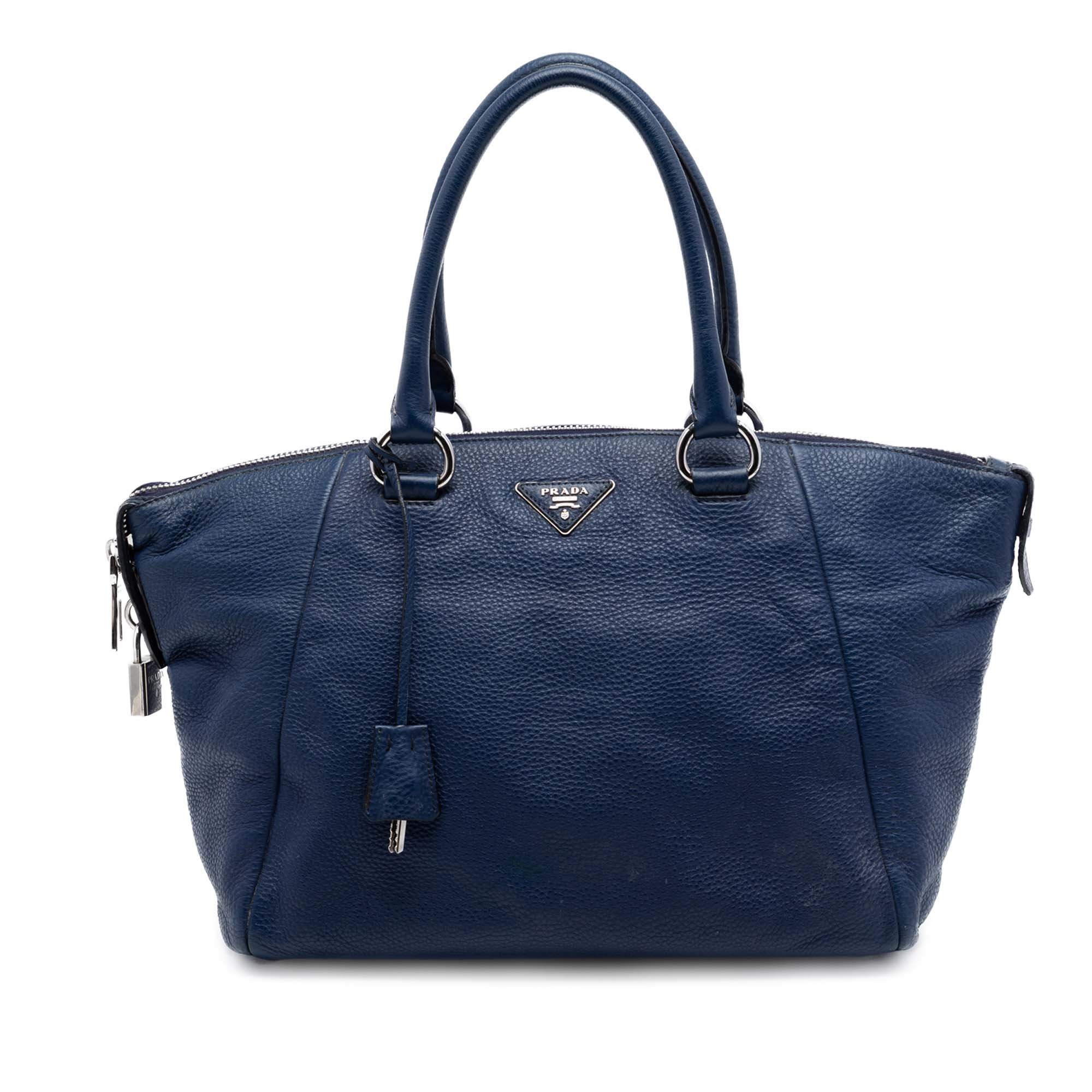 Double leather satchel