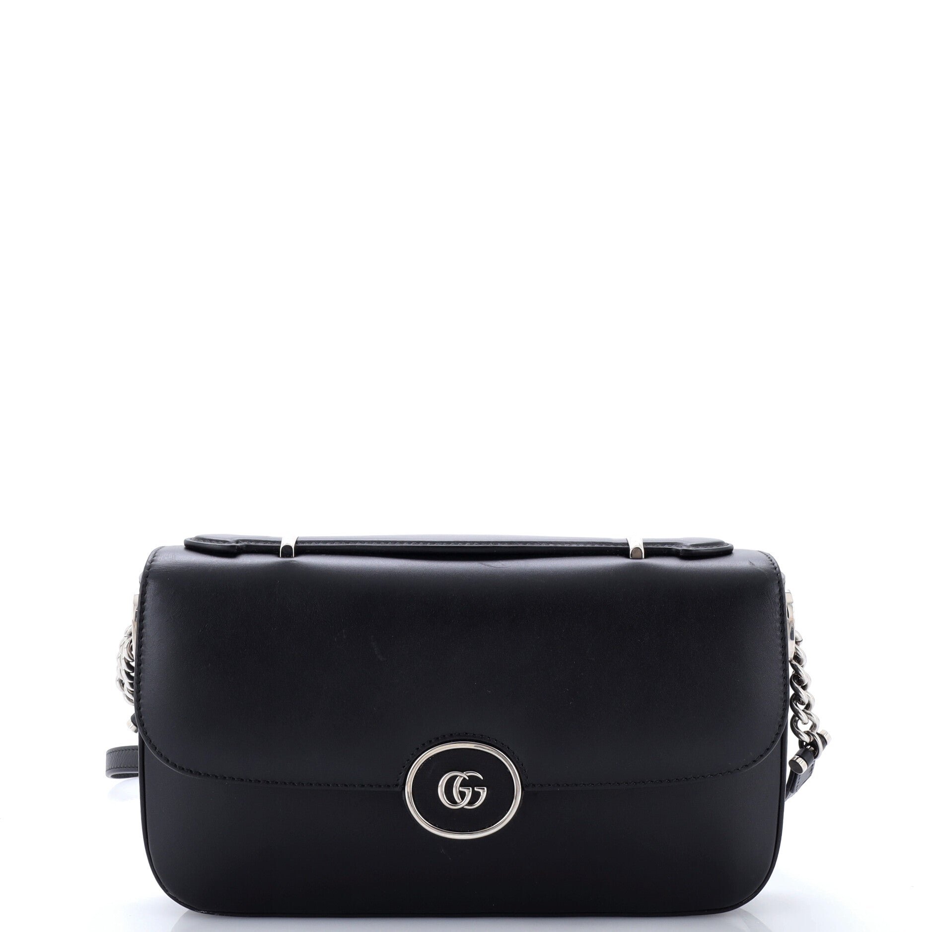 Petite GG Flap Shoulder Bag Leather Small