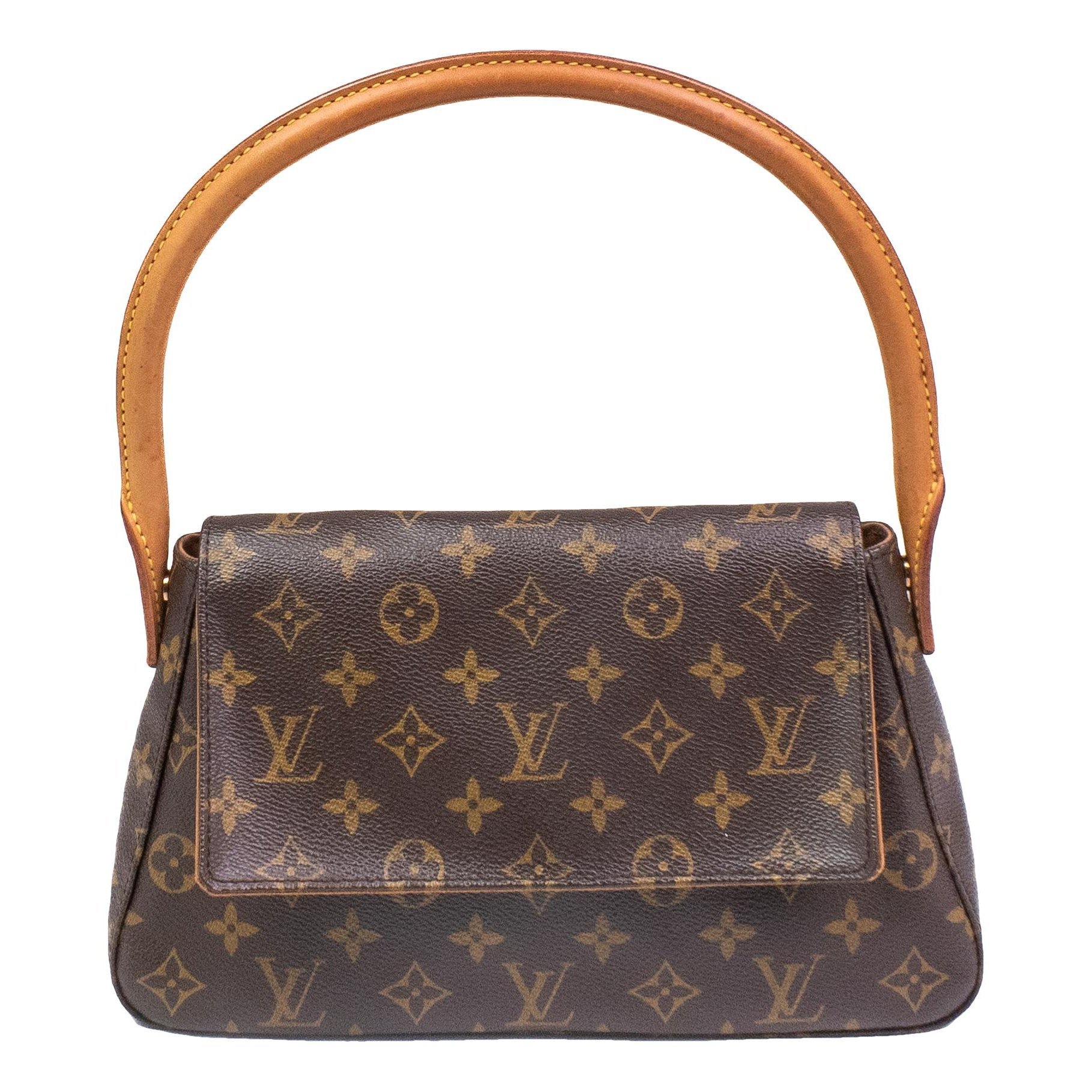 Looping leather handbag