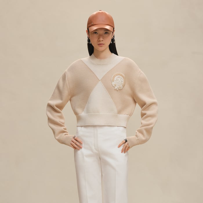Blanc Naturel Cashmere Long-sleeve Sweater