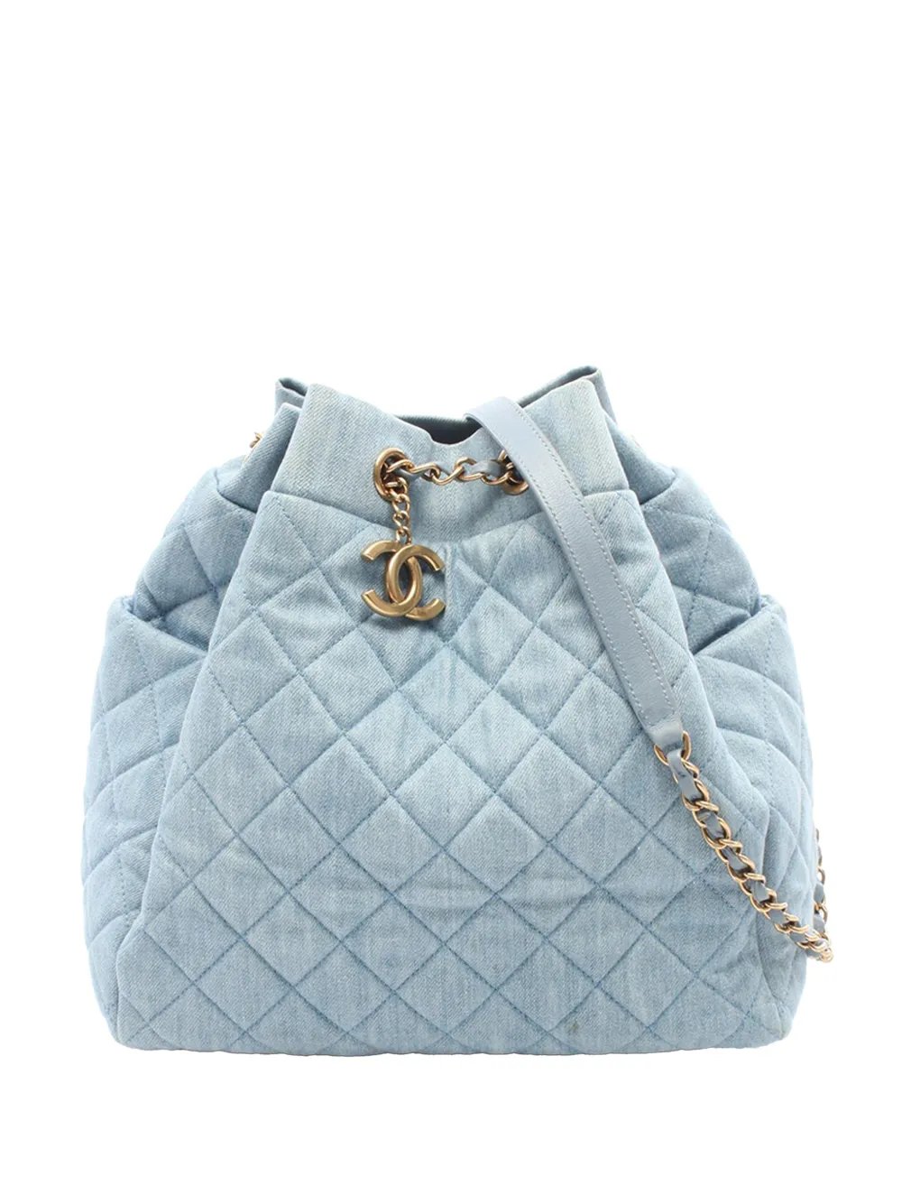 2016-2017 Quilted Washed Denim Urban Spirit bucket bag