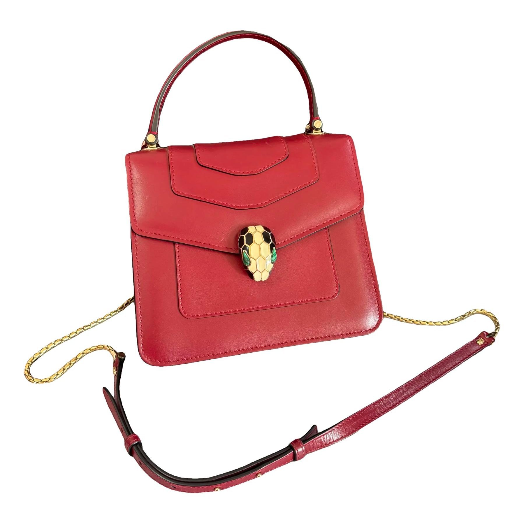 Serpenti leather handbag