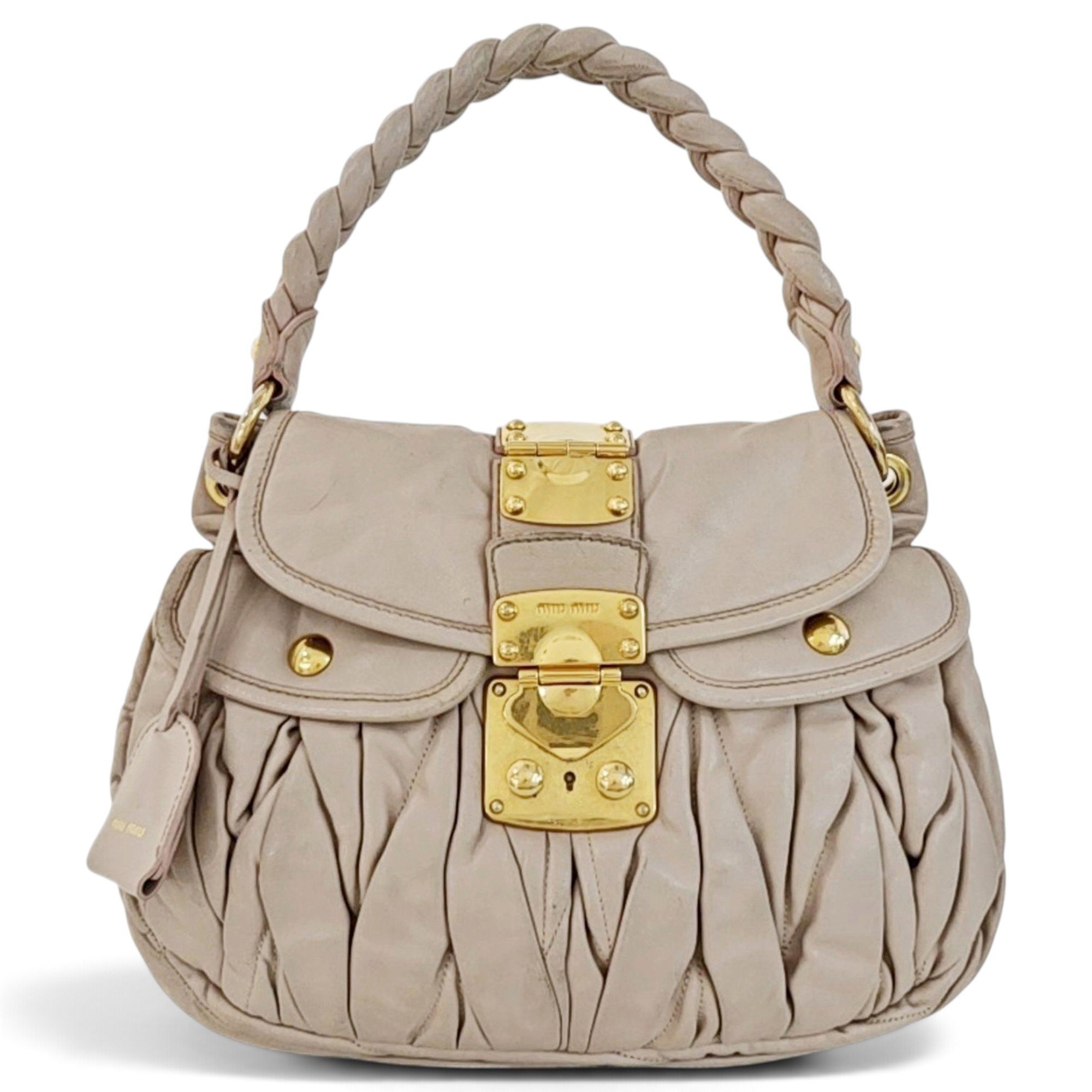 Coffer leather handbag