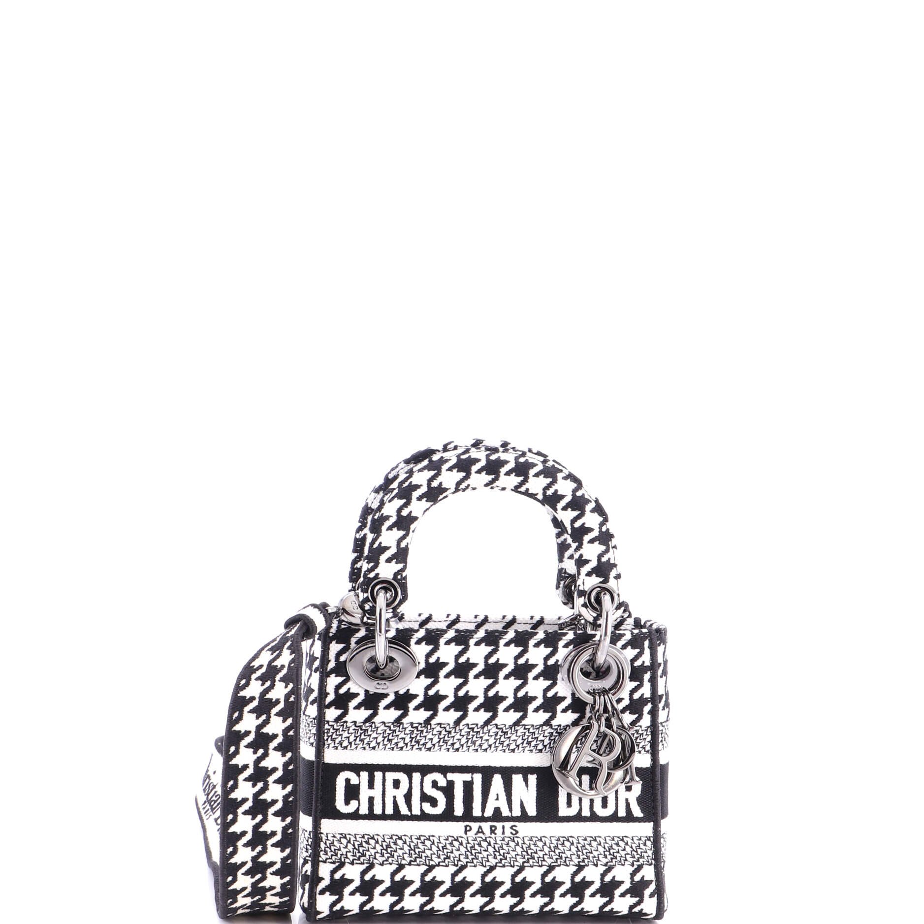Lady D-Lite Bag Embroidered Canvas Mini