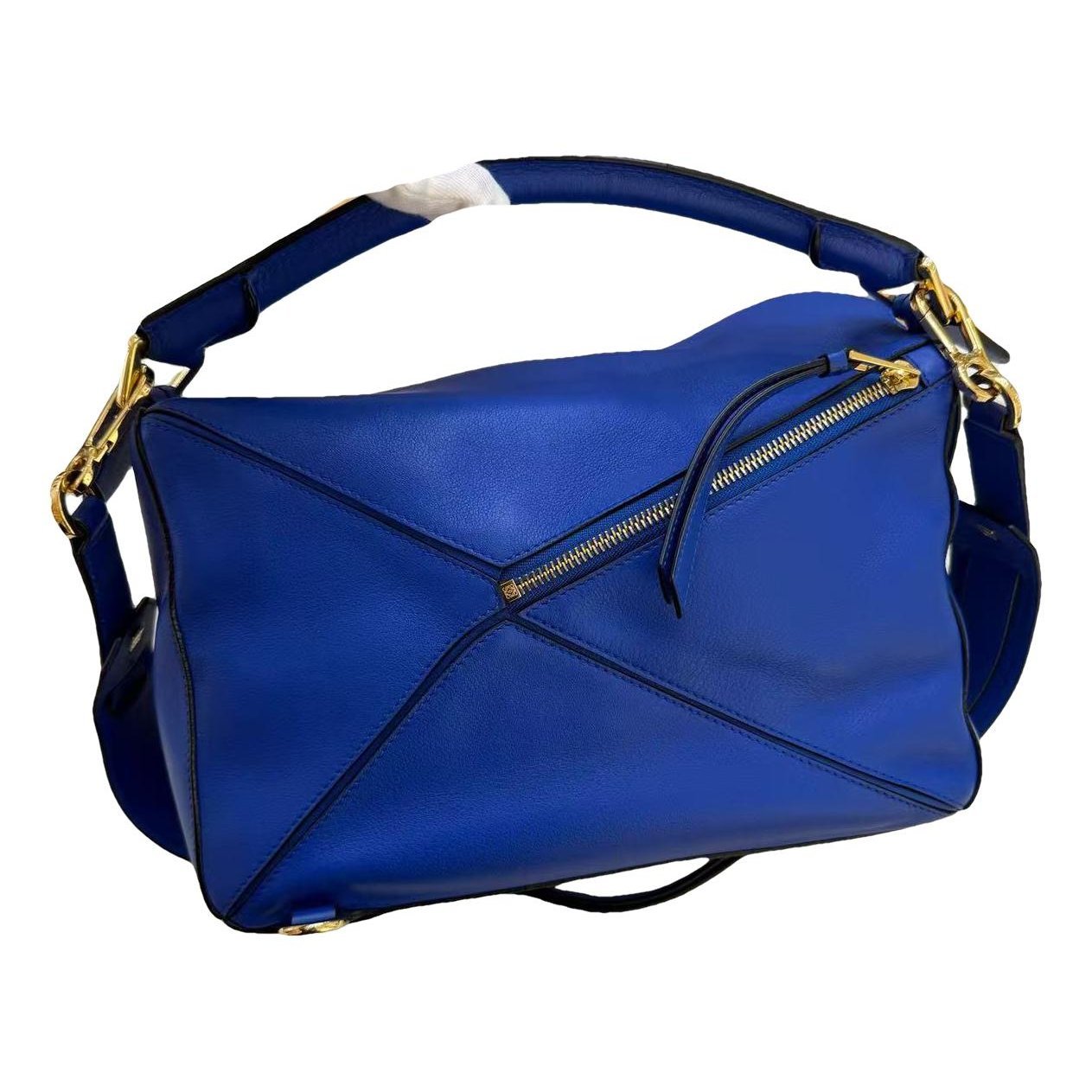 Puzzle leather handbag