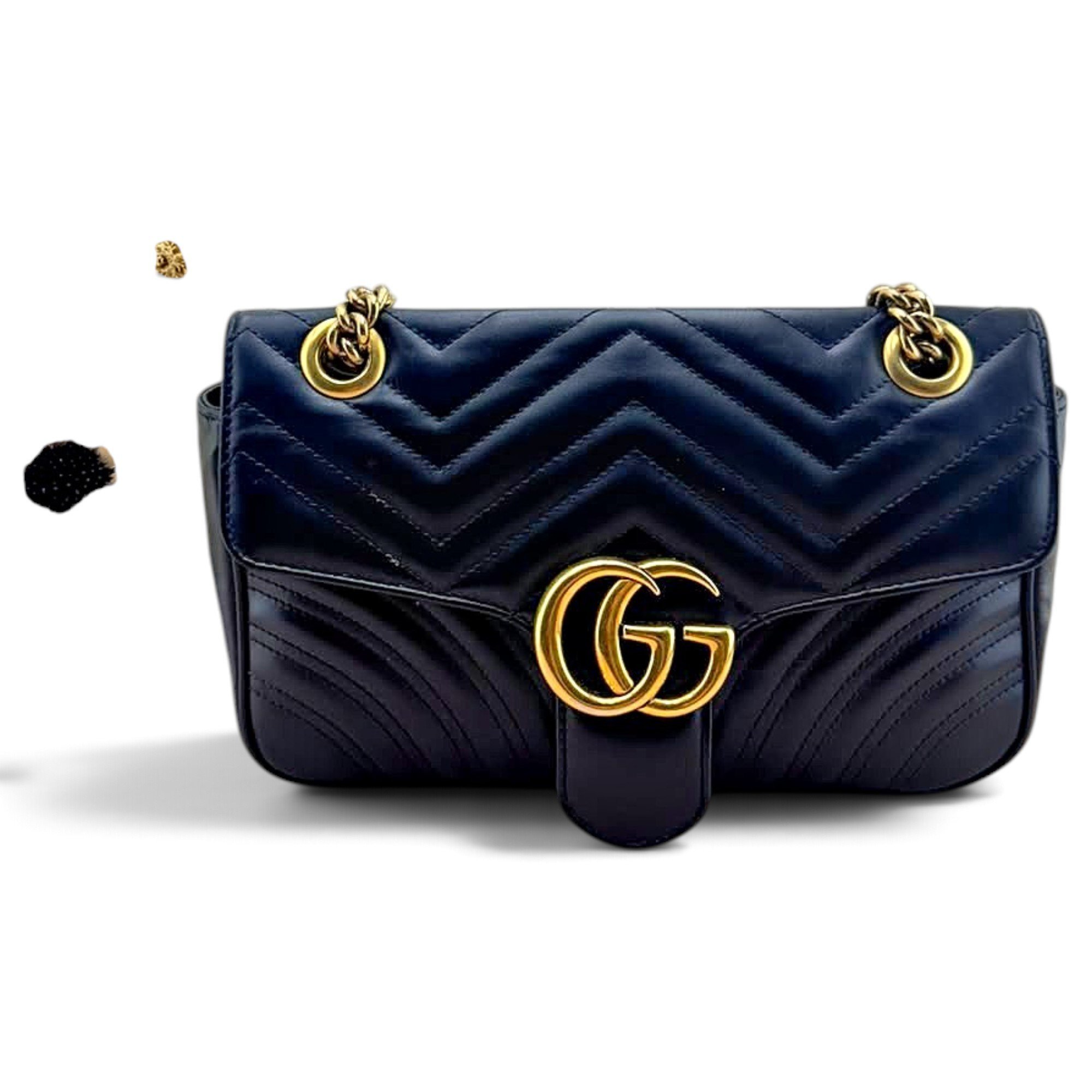 Pearly GG Marmont Flap leather handbag