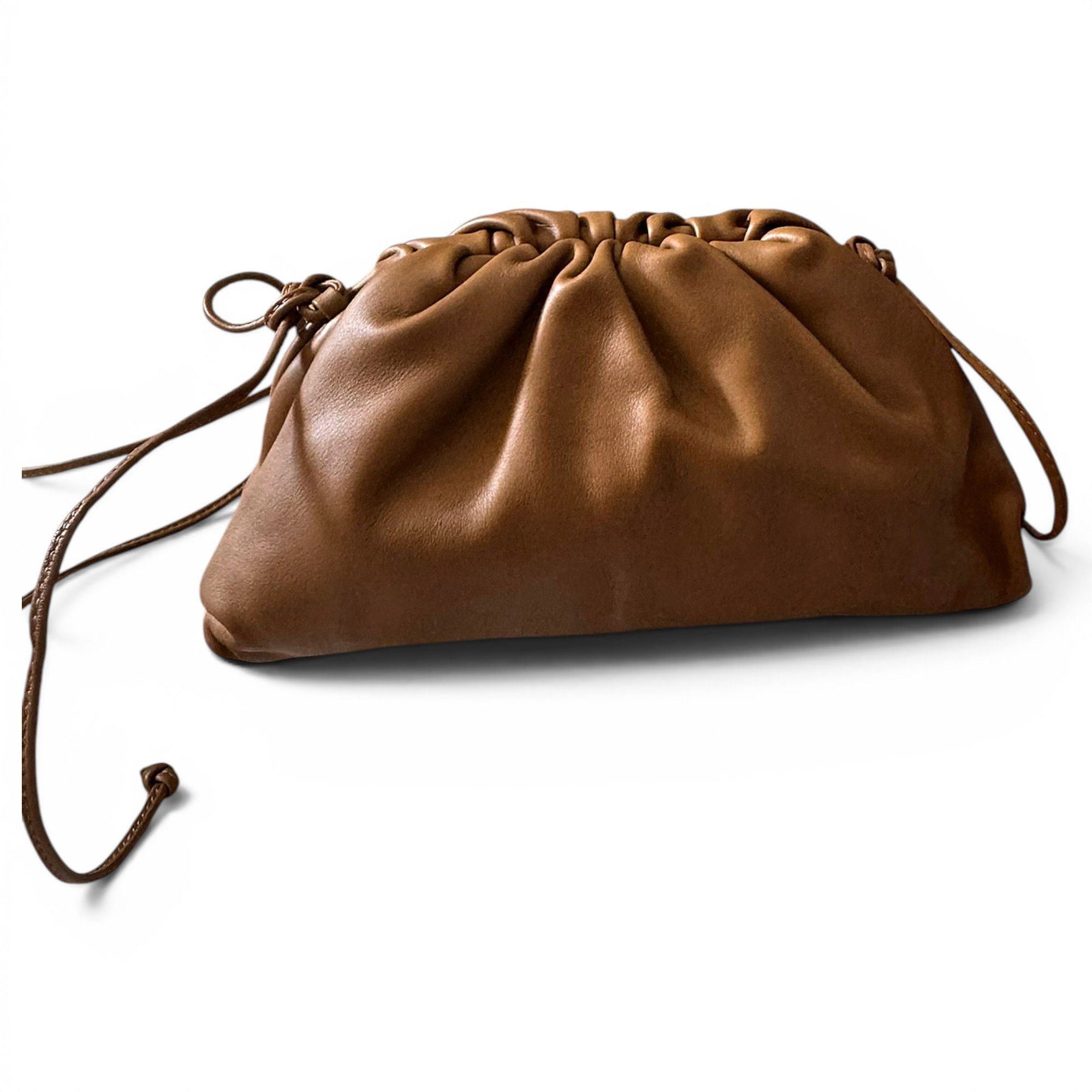 Pouch leather clutch bag