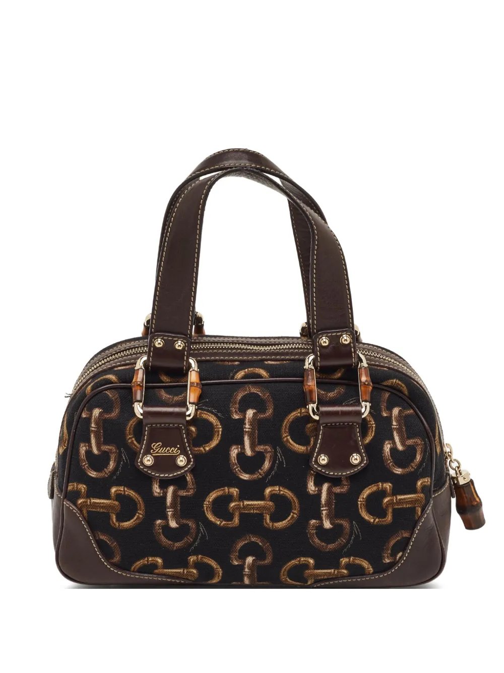 Horsebit-print tote bag