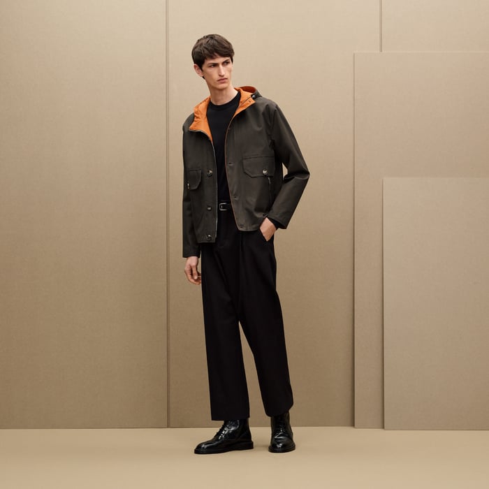 Kaki Hooded Jacket