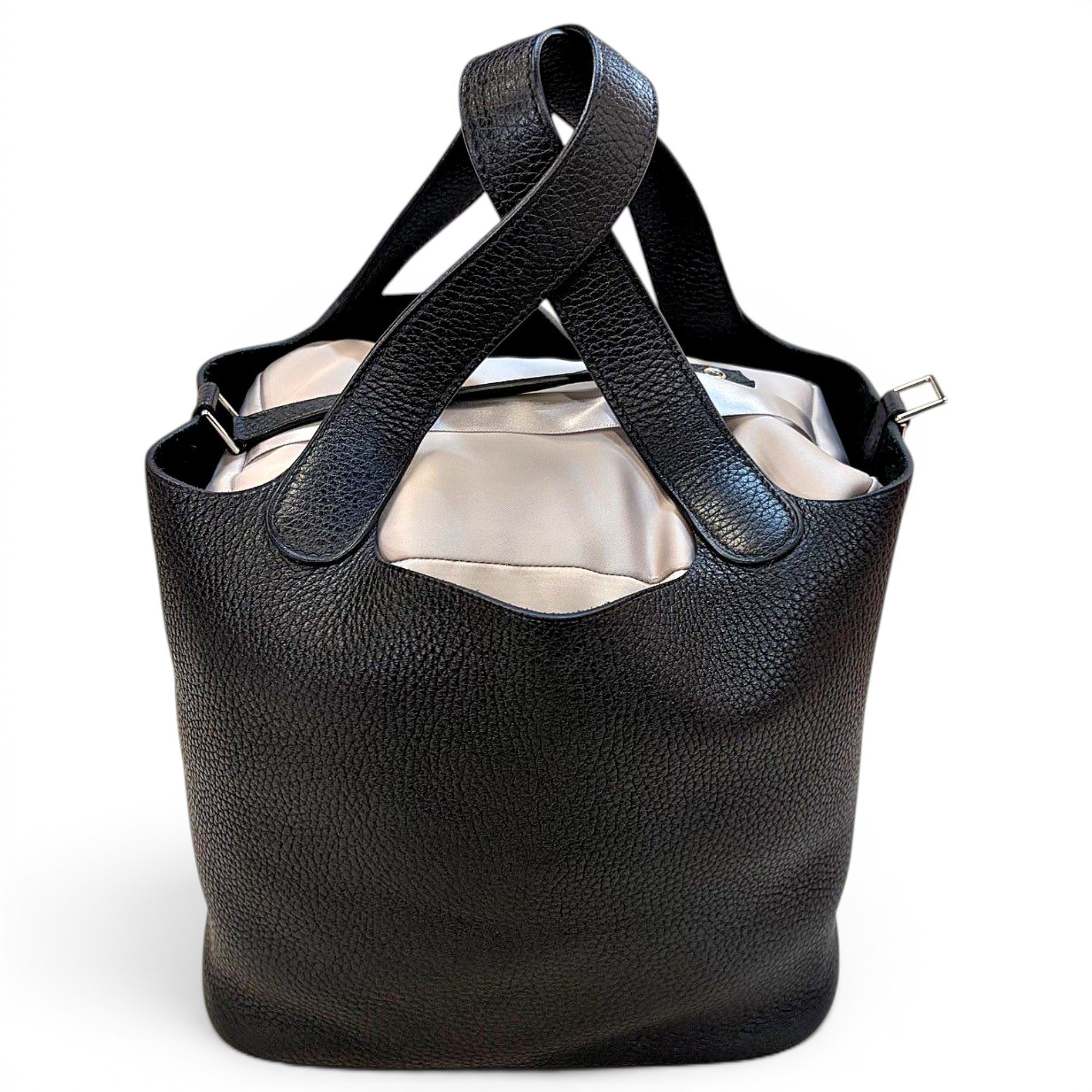 Picotin leather tote