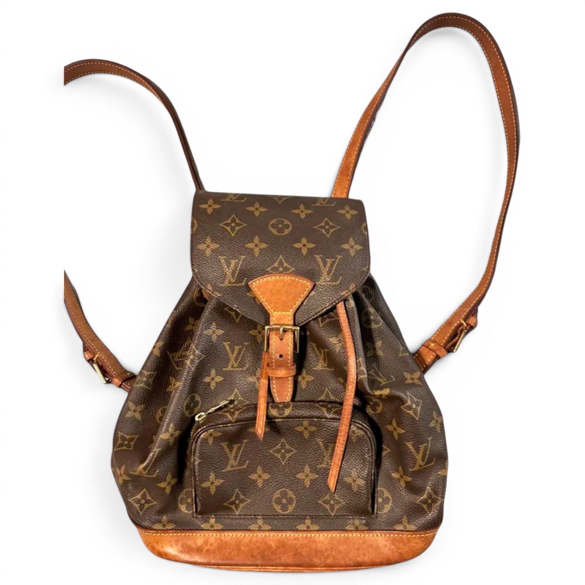 Montsouris Vintage leather backpack
