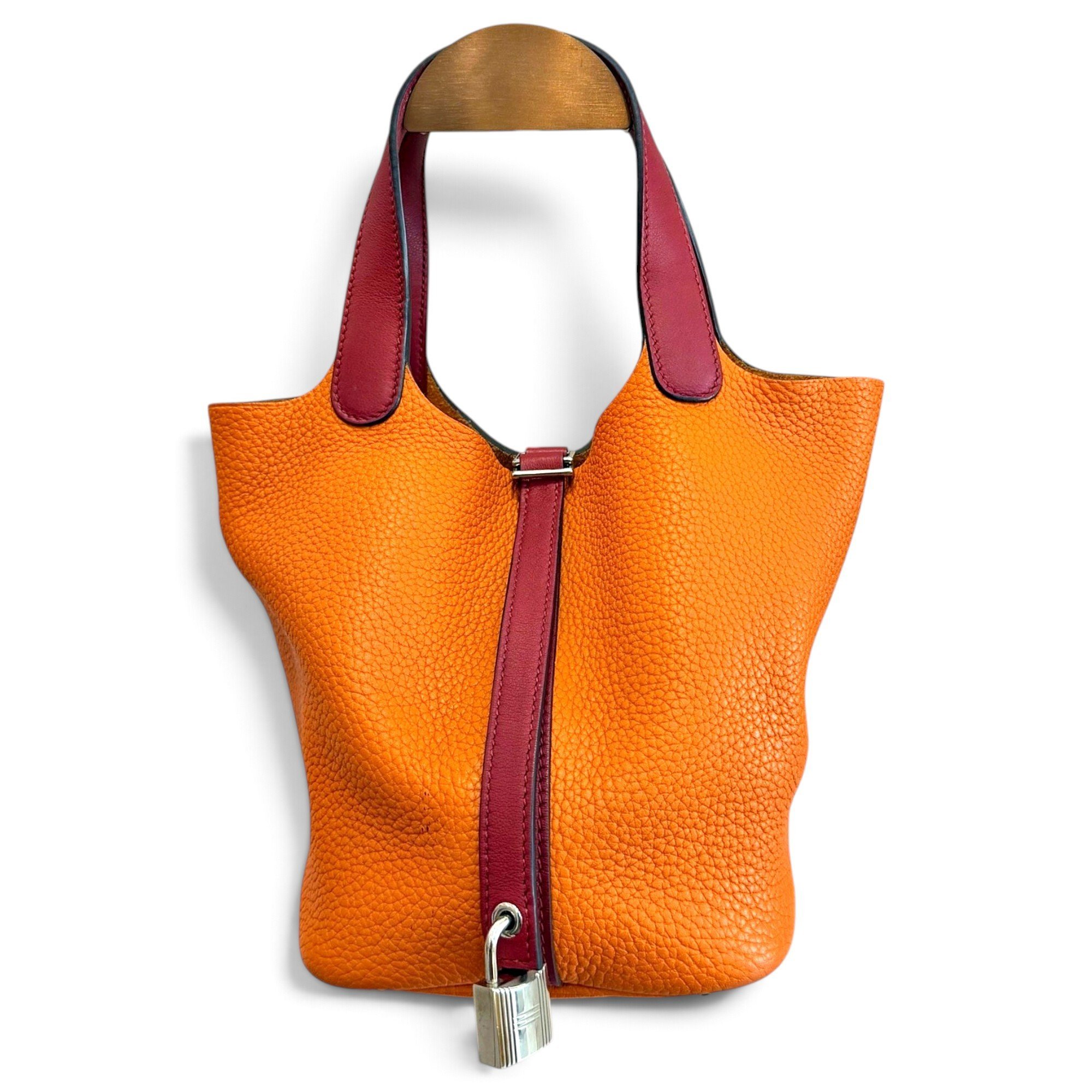 Picotin leather tote