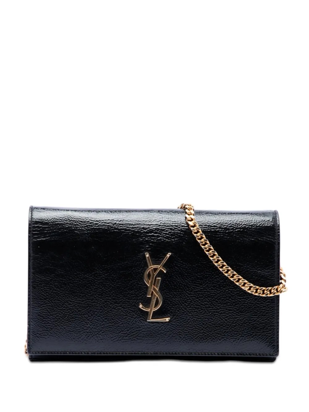 2015 Textured Patent Monogram Kate Wallet on Chain crossbody bag