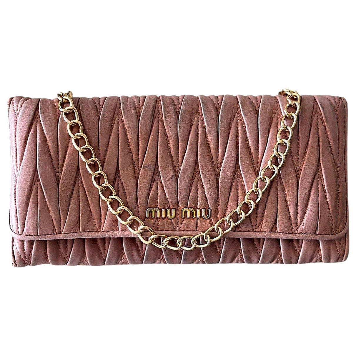 Matelassé leather handbag