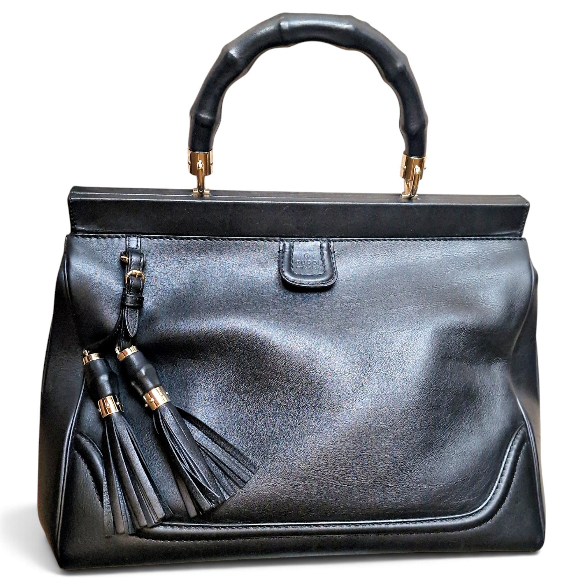 Bamboo leather handbag