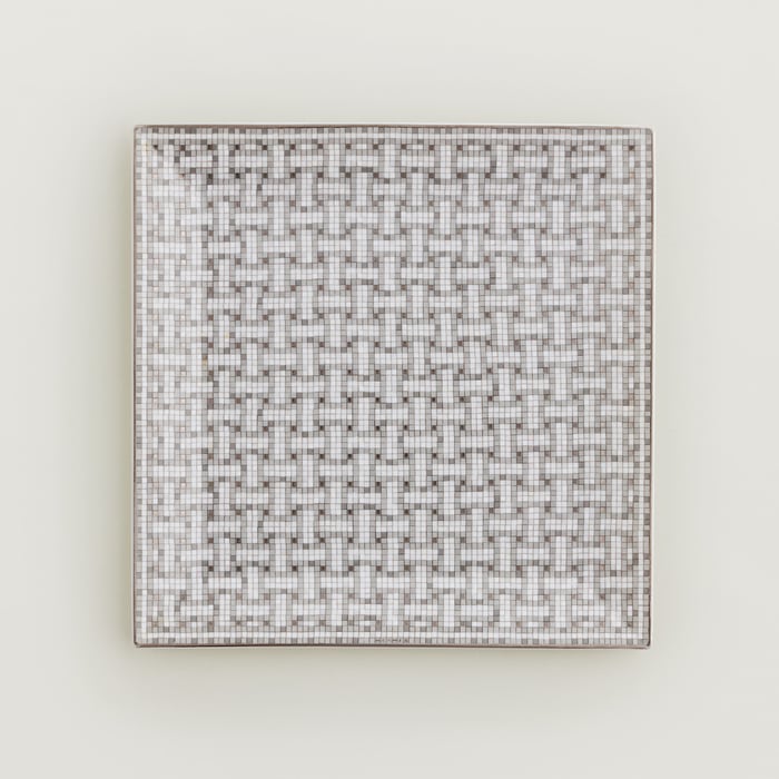 Sans Coloris Mosaique Au 24 Platinum Square Plate N°4