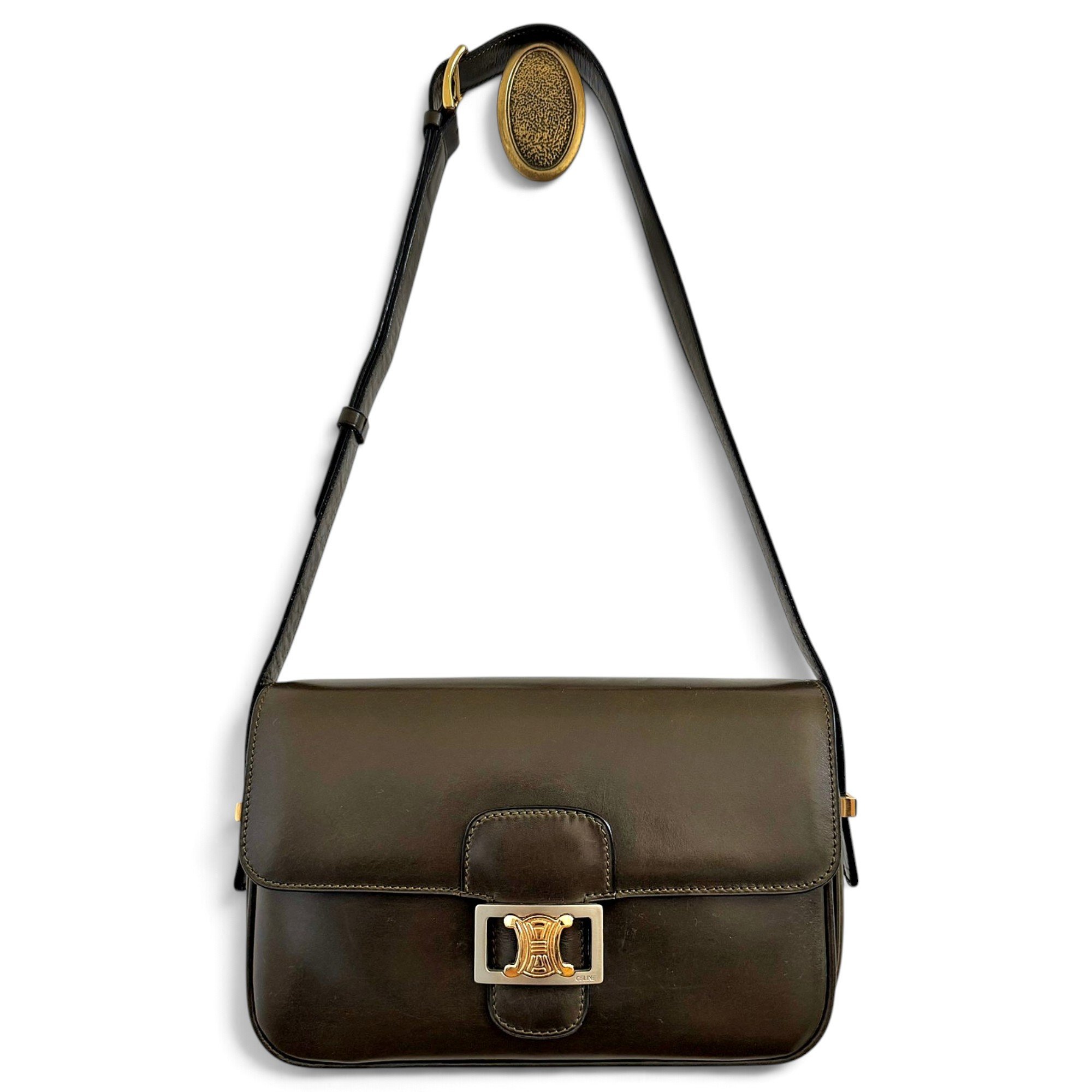 Triomphe leather handbag