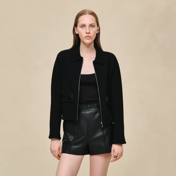 Noir Jacket With Pockets