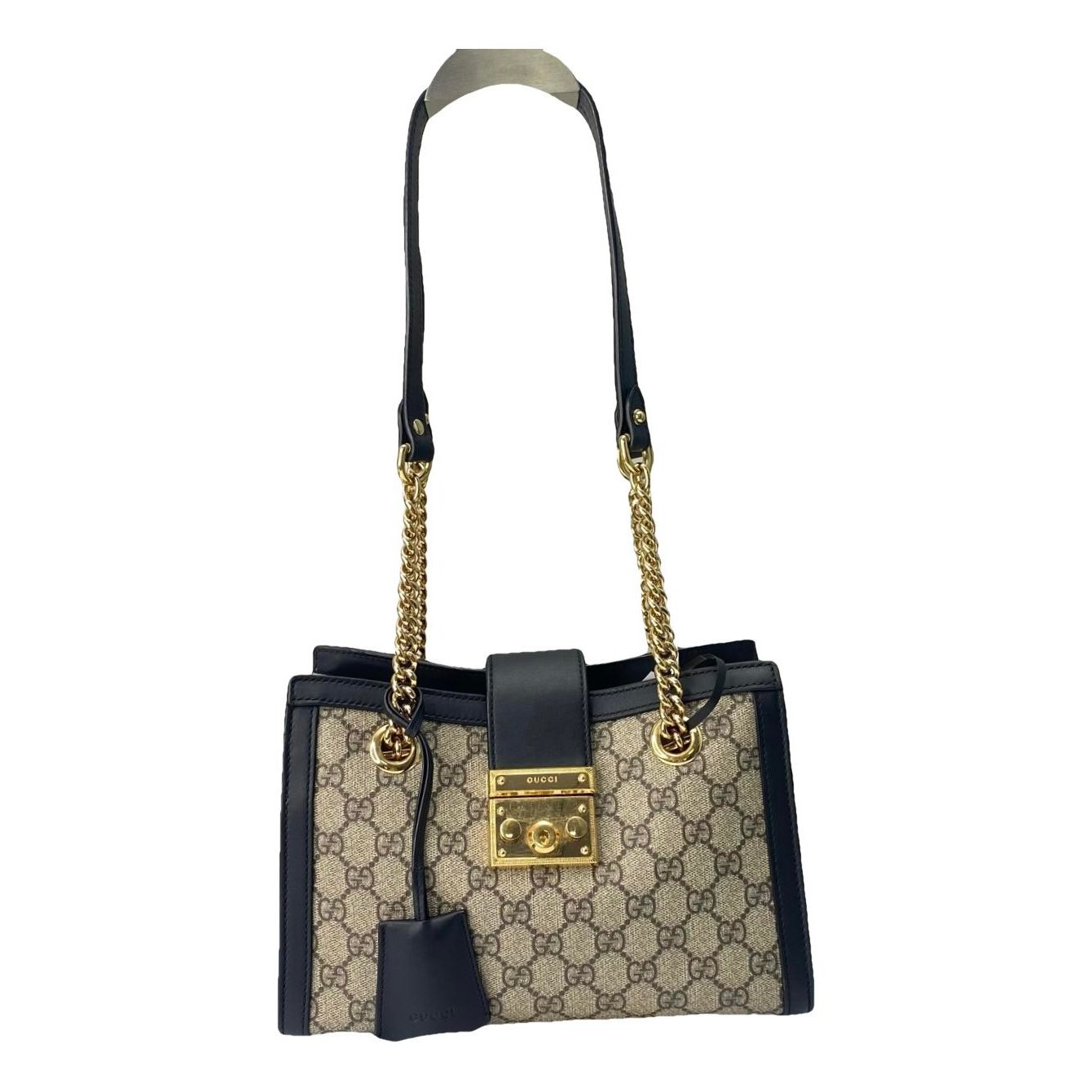 Padlock leather handbag