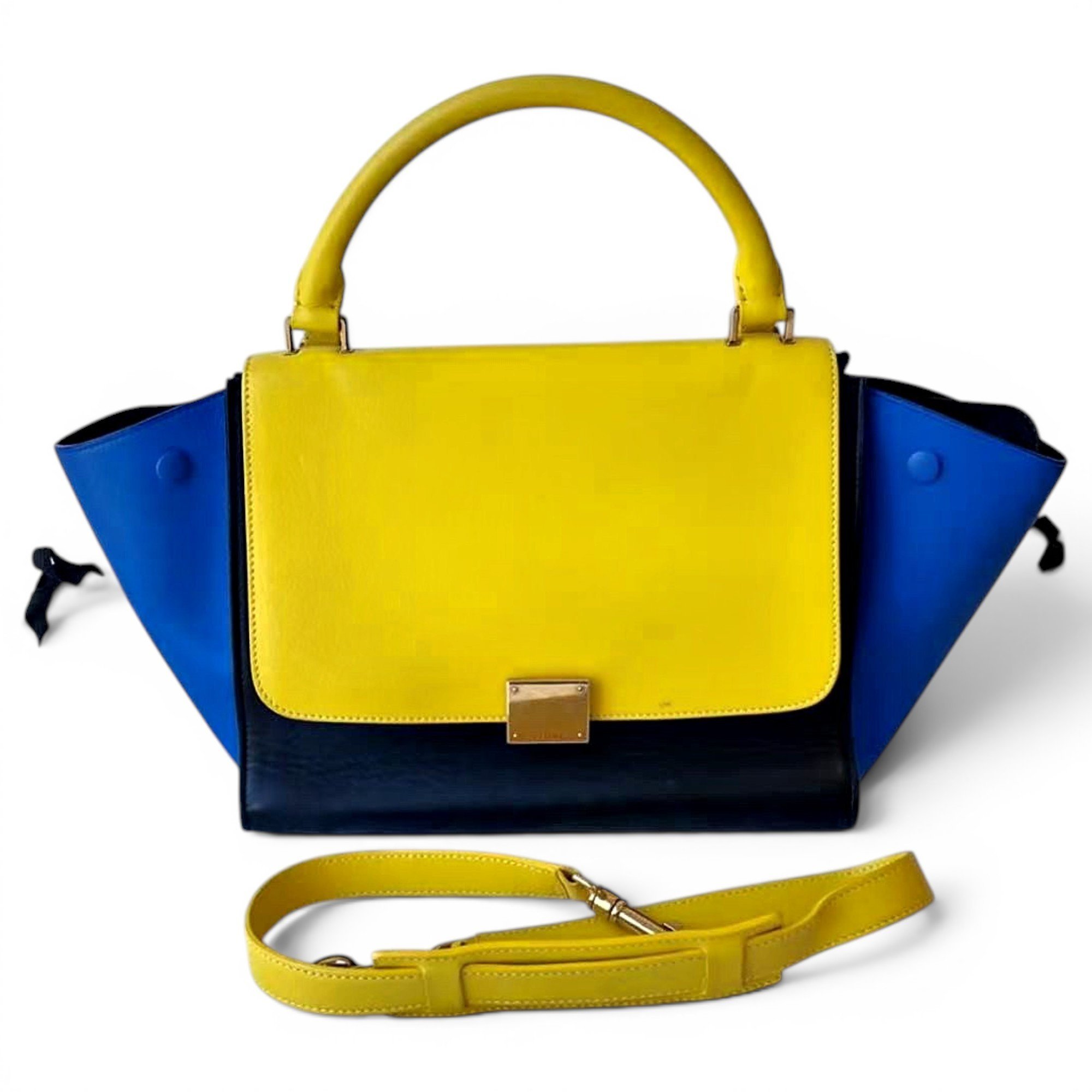 Trapèze leather tote