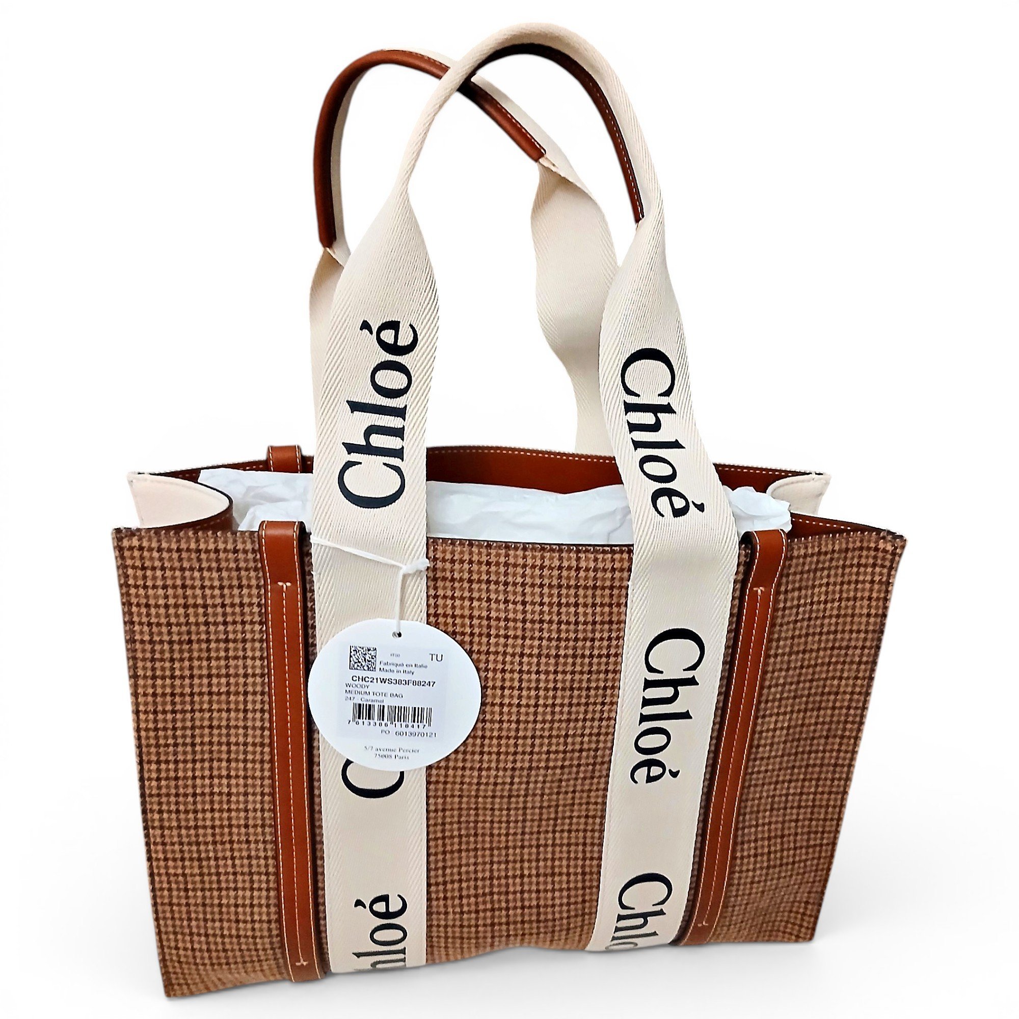 Woody wool tote