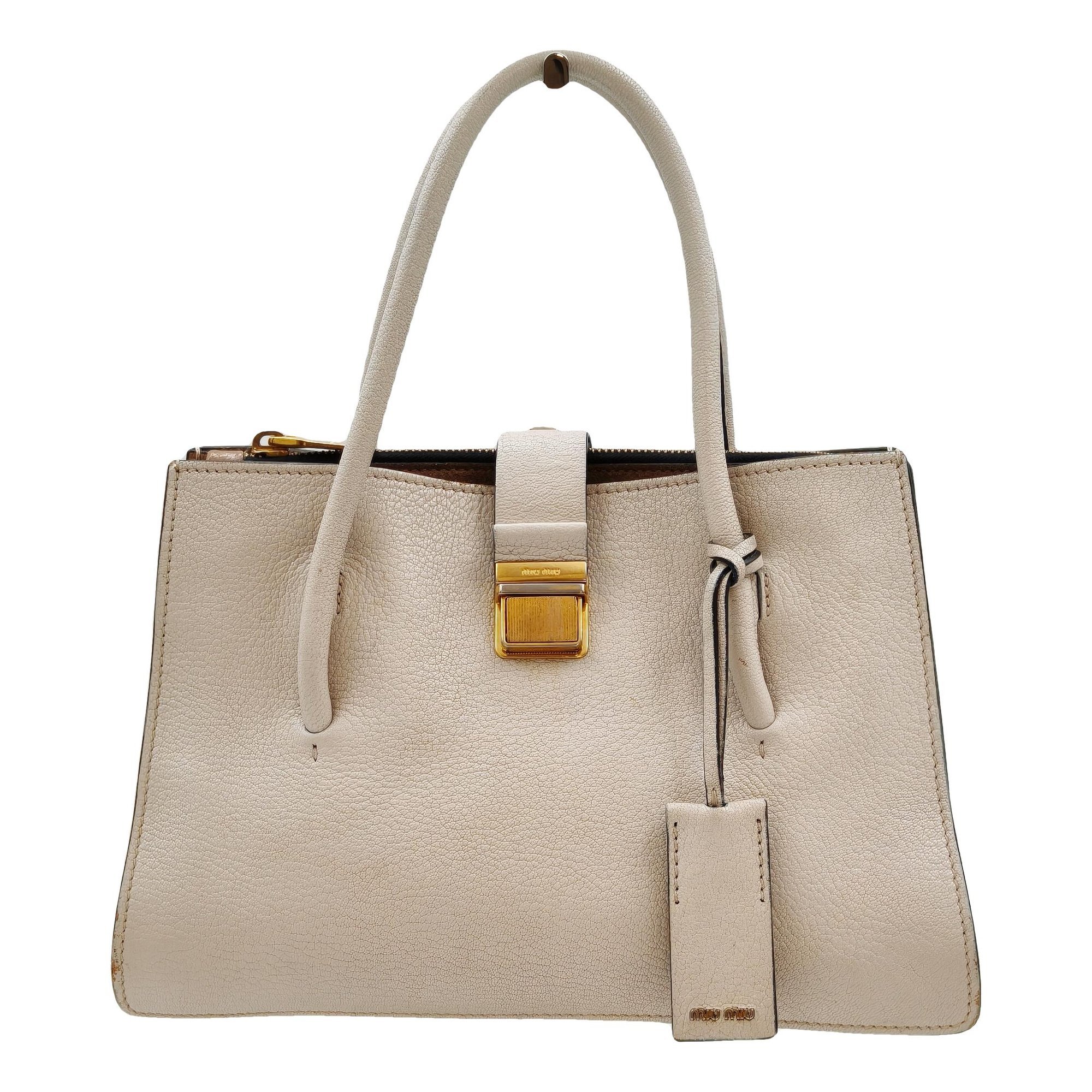Madras leather handbag