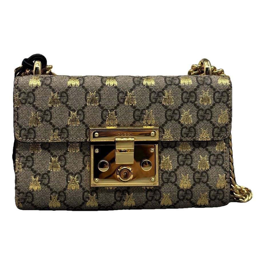 Padlock leather handbag