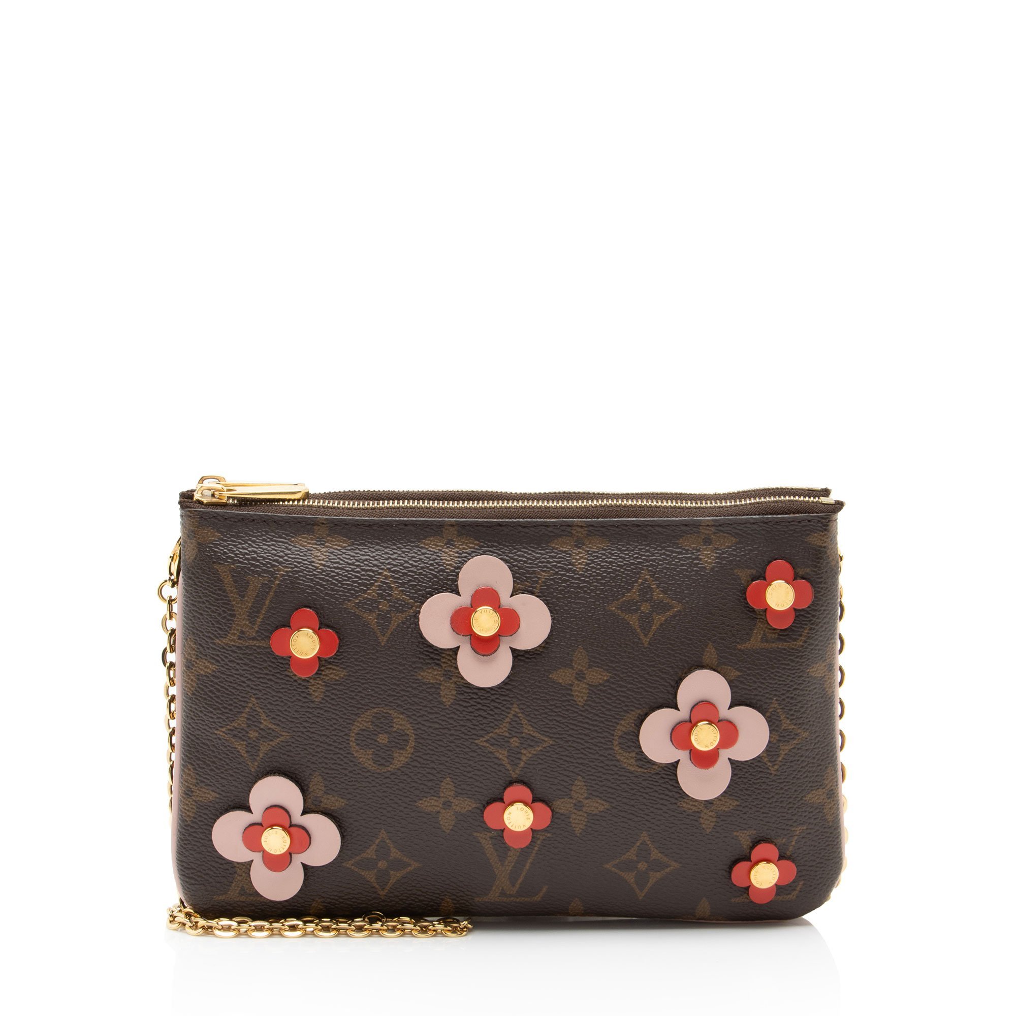 Double zip cloth crossbody bag