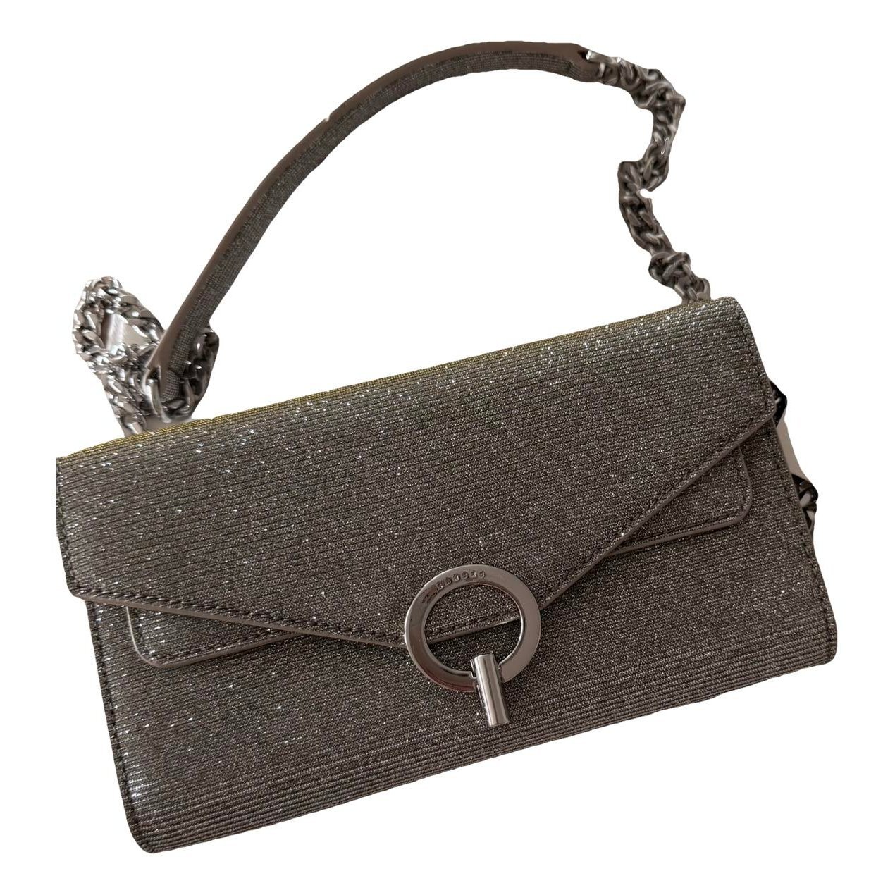 Sandro Yza glitter clutch bag