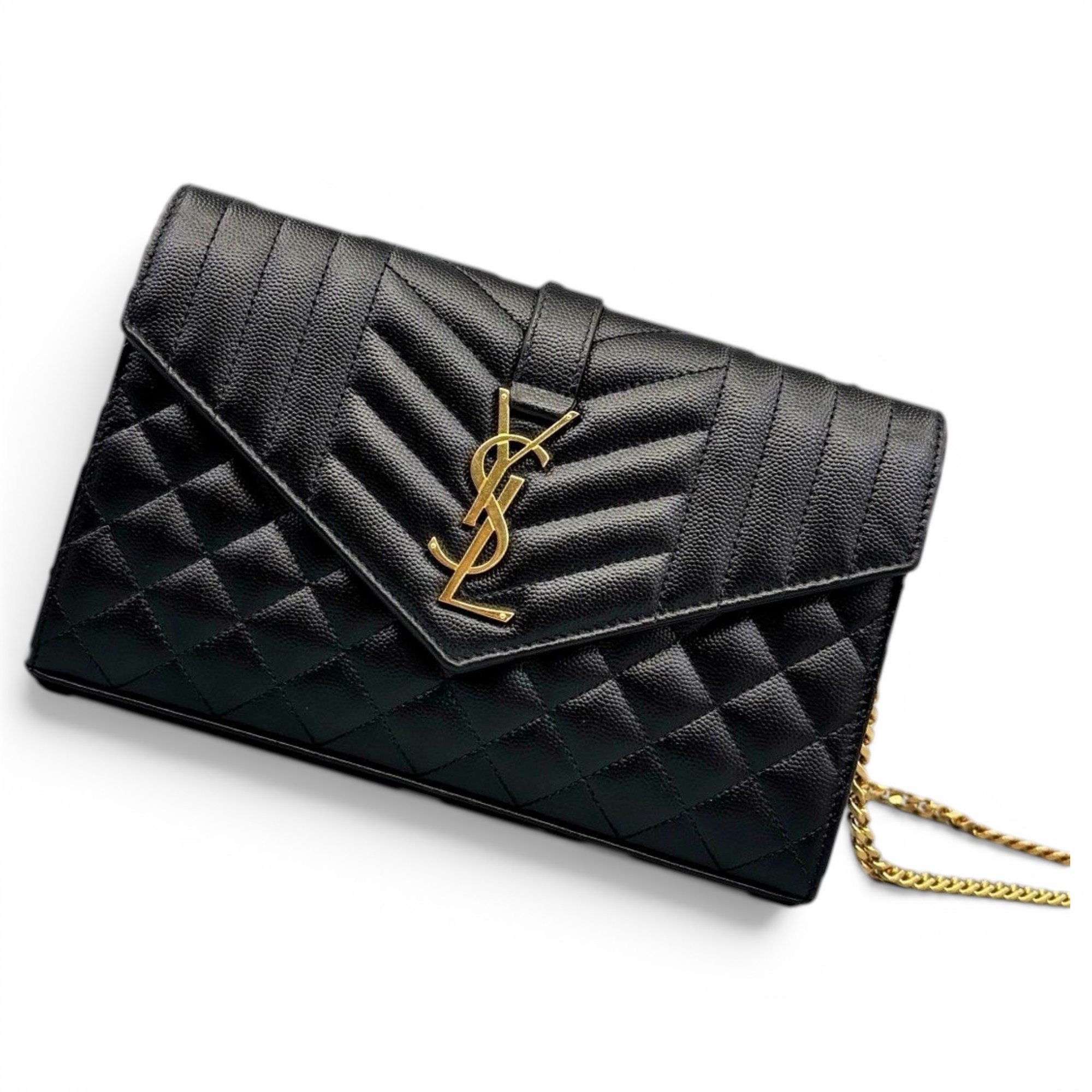 Envelope leather handbag