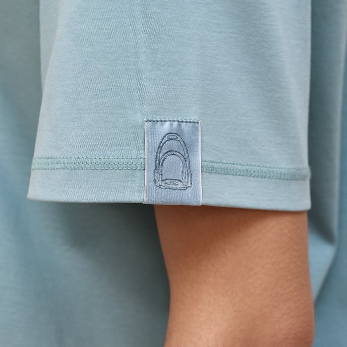 Bleu Adriatique Maxi Printed T-shirt