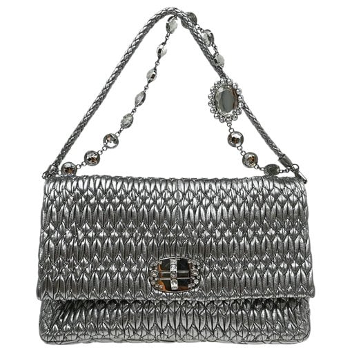 Matelassé leather handbag