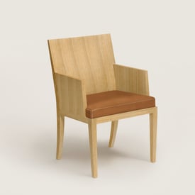 Reeditions J.-M. Frank par Hermès padded chair with armrests