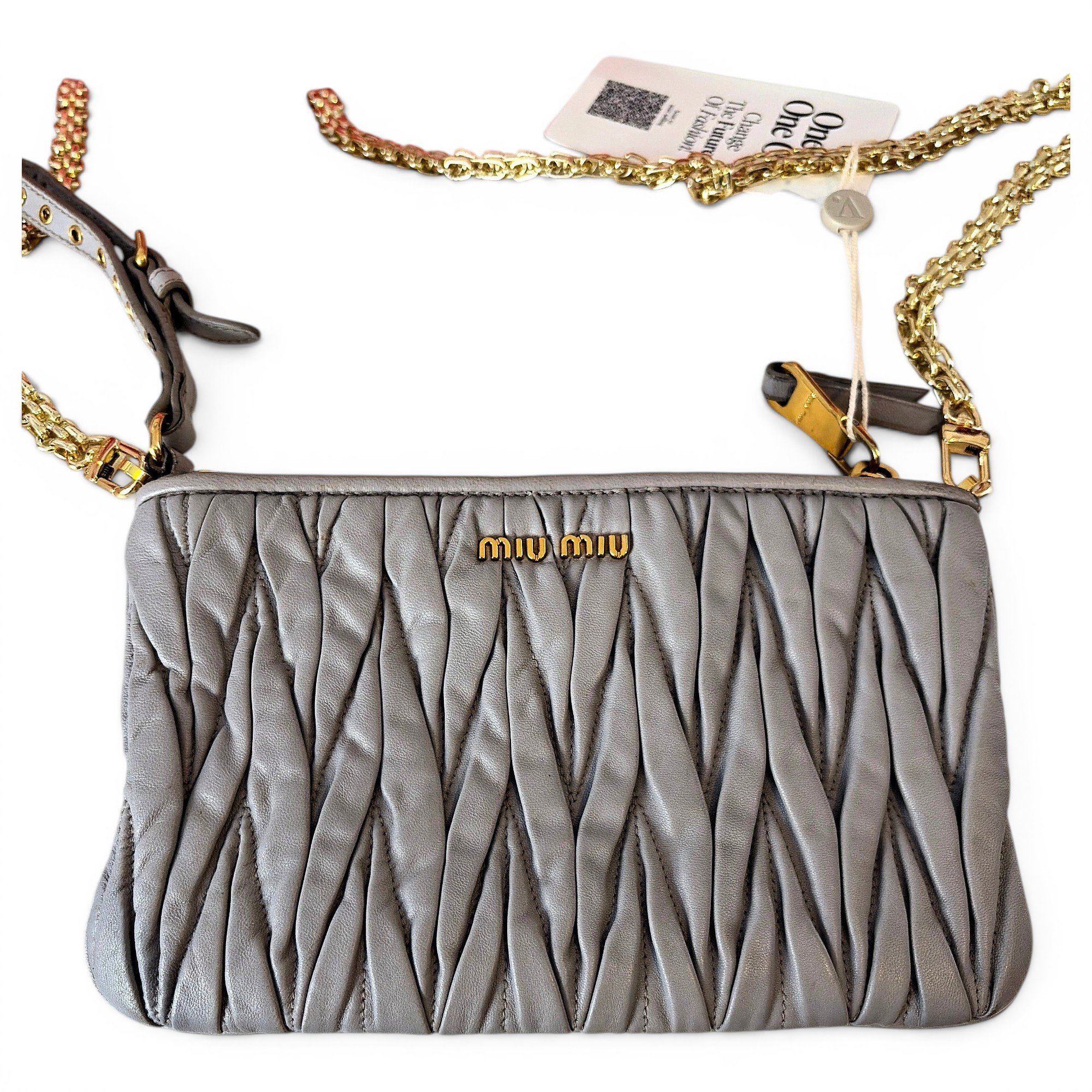 Leather clutch bag