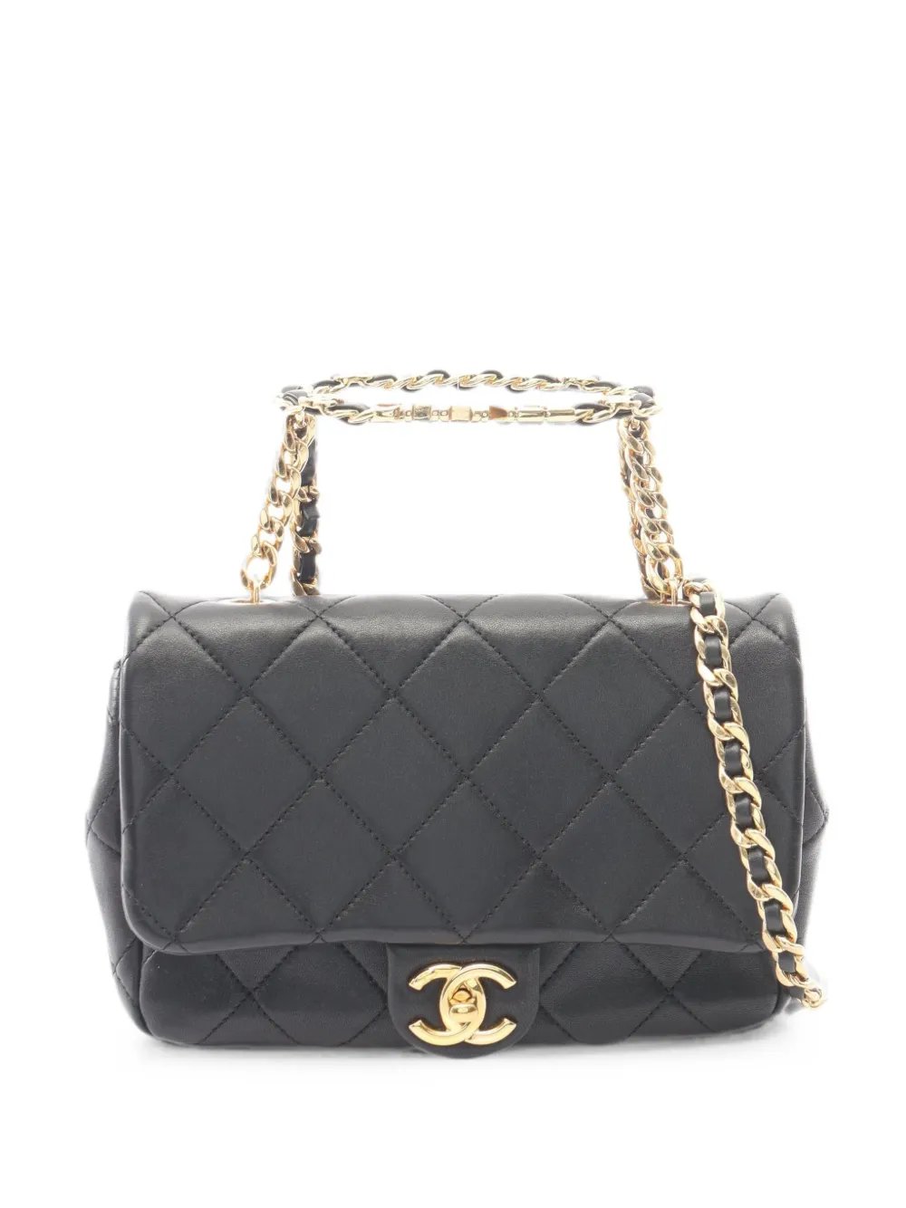 Matelassé leather shoulder bag