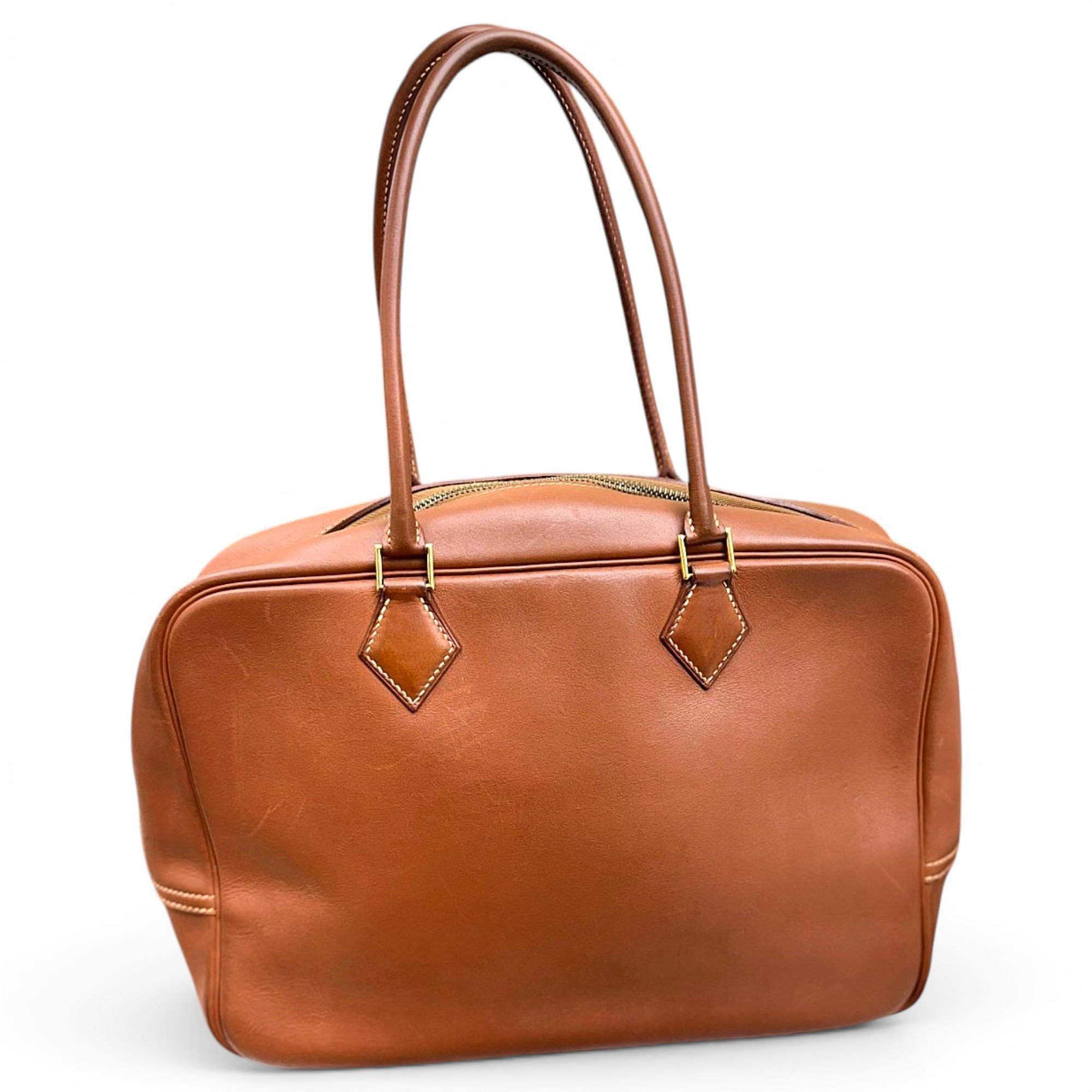 Plume leather handbag