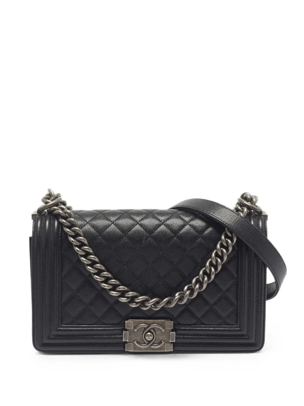 2018 medium Boy Caviar-leather shoulder bag