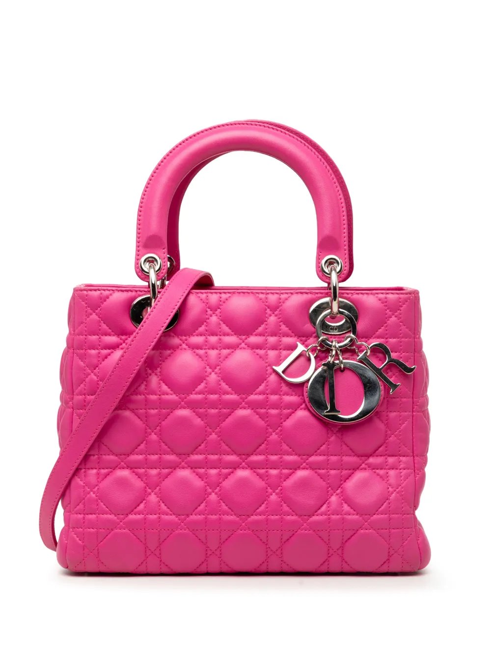 2011 Medium Lambskin Cannage Lady Dior satchel
