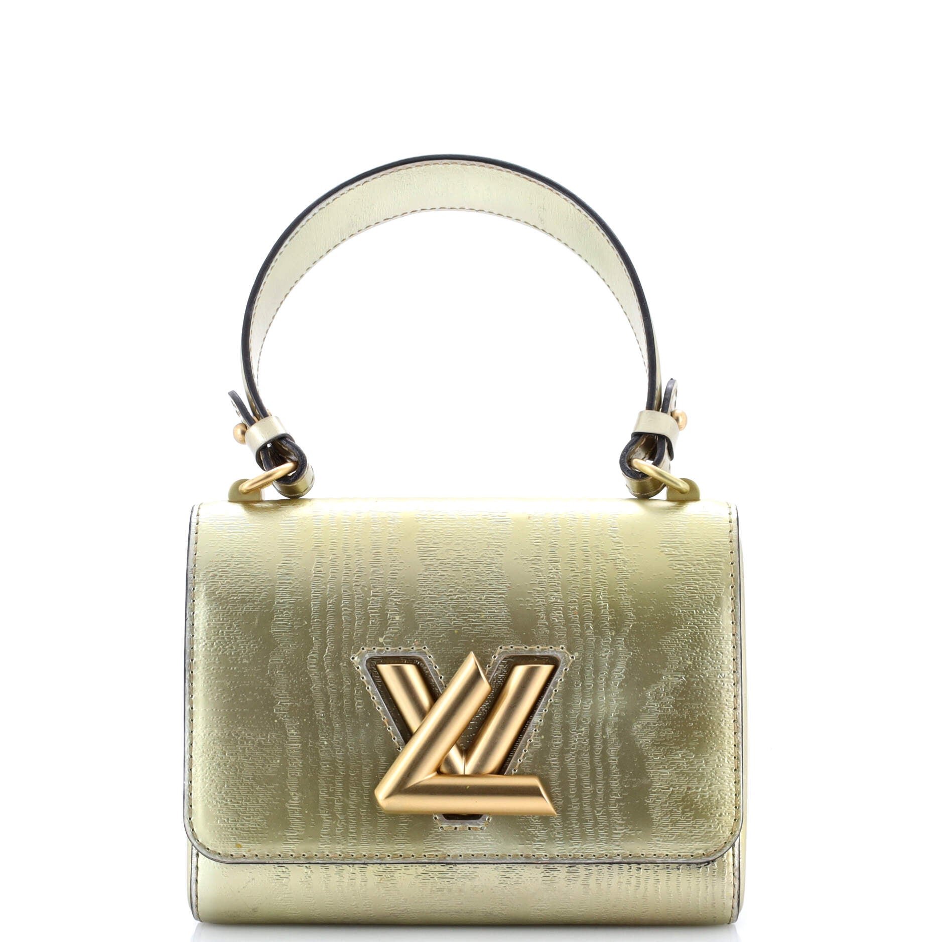 Louis Vuitton Twist Handbag Gravity Gold Calfskin PM