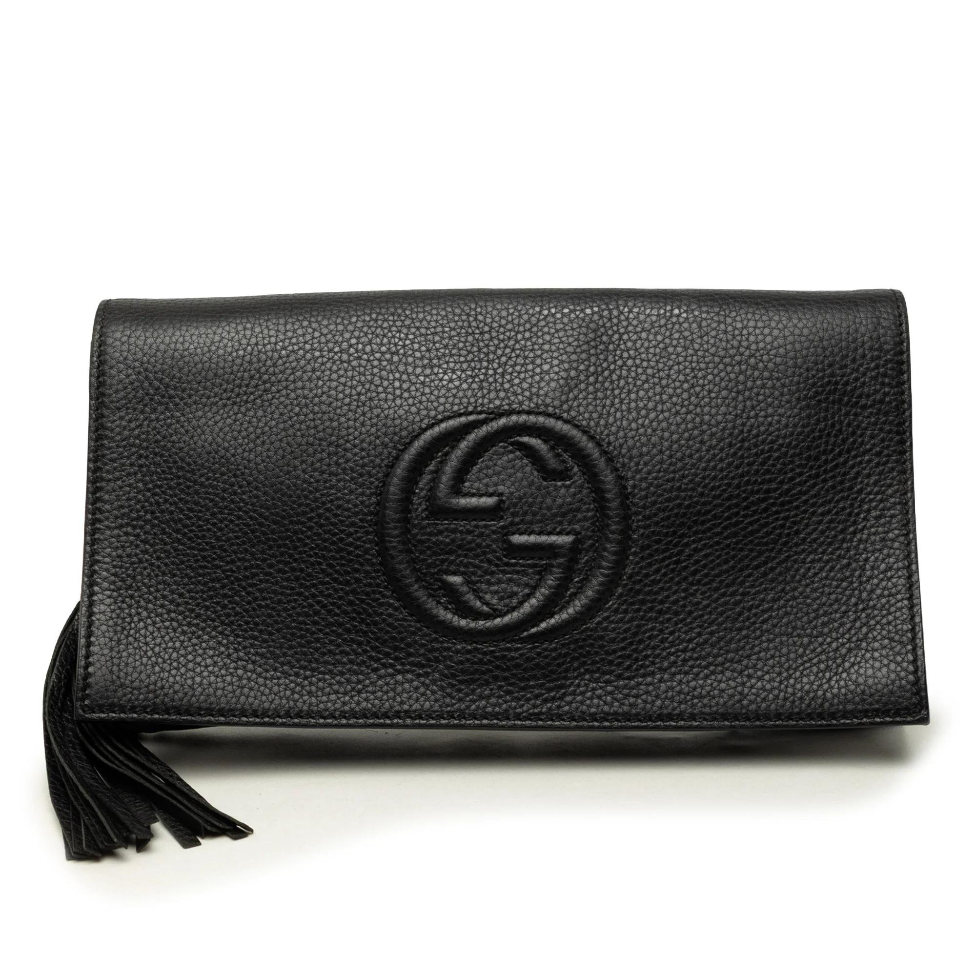 Soho leather clutch bag
