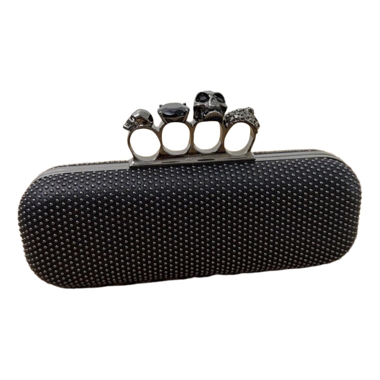 Knuckle leather clutch bag